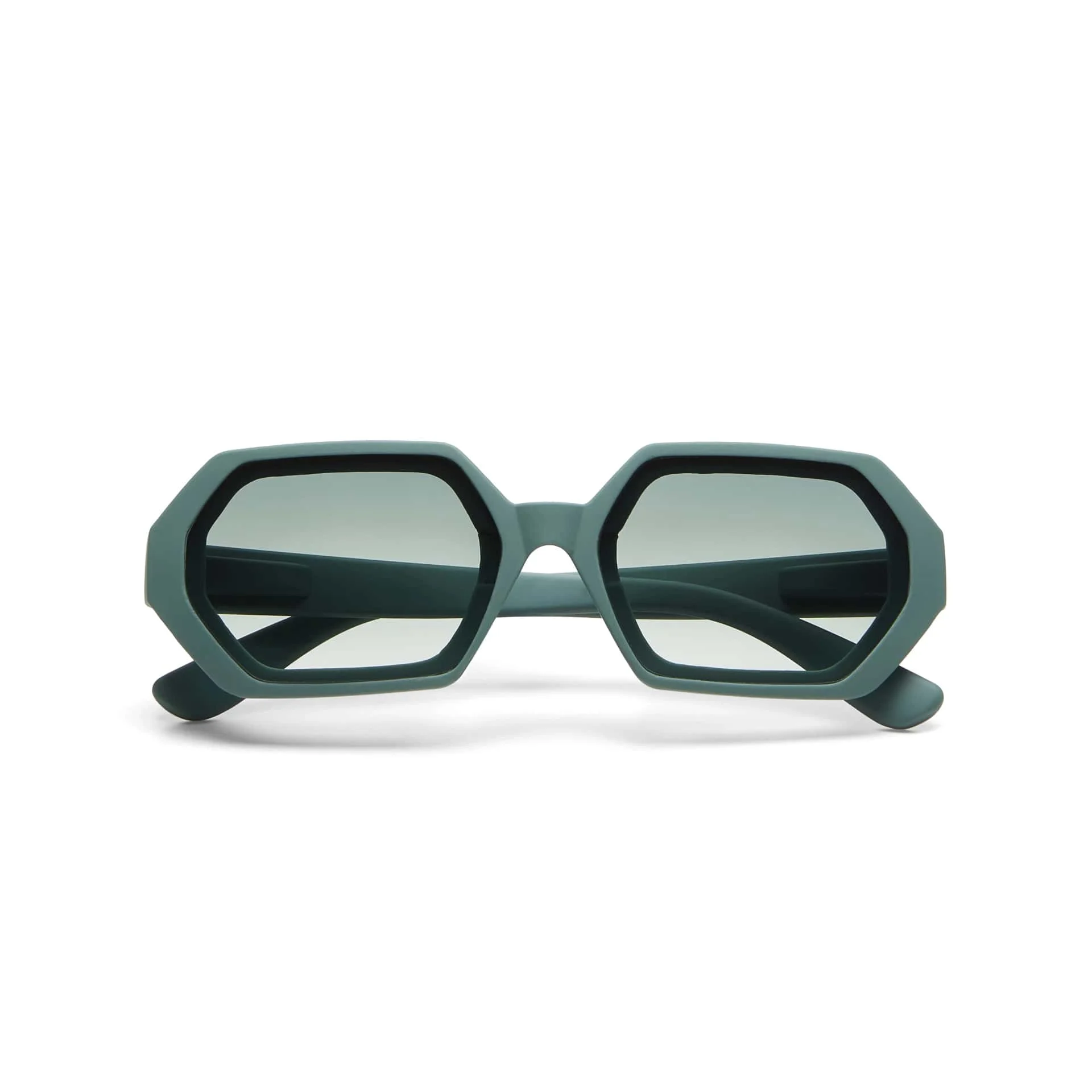 OKKIA Occhiale da Sole Premontato Esagonale Mod. Andrea Green