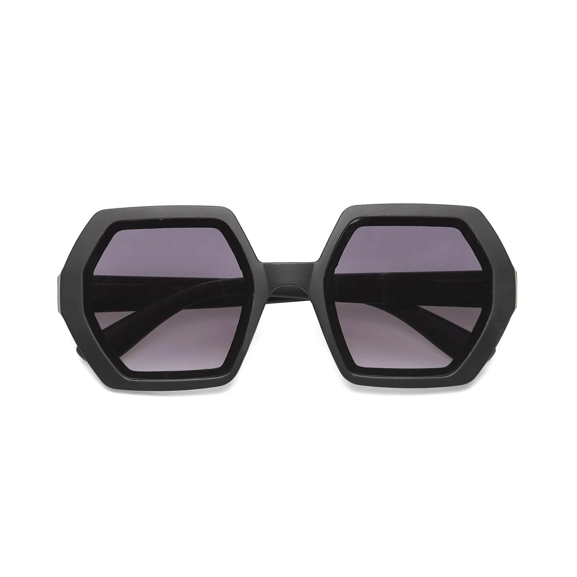 OKKIA Occhiale da Sole Premontato Esagonale Mod. Emma Black