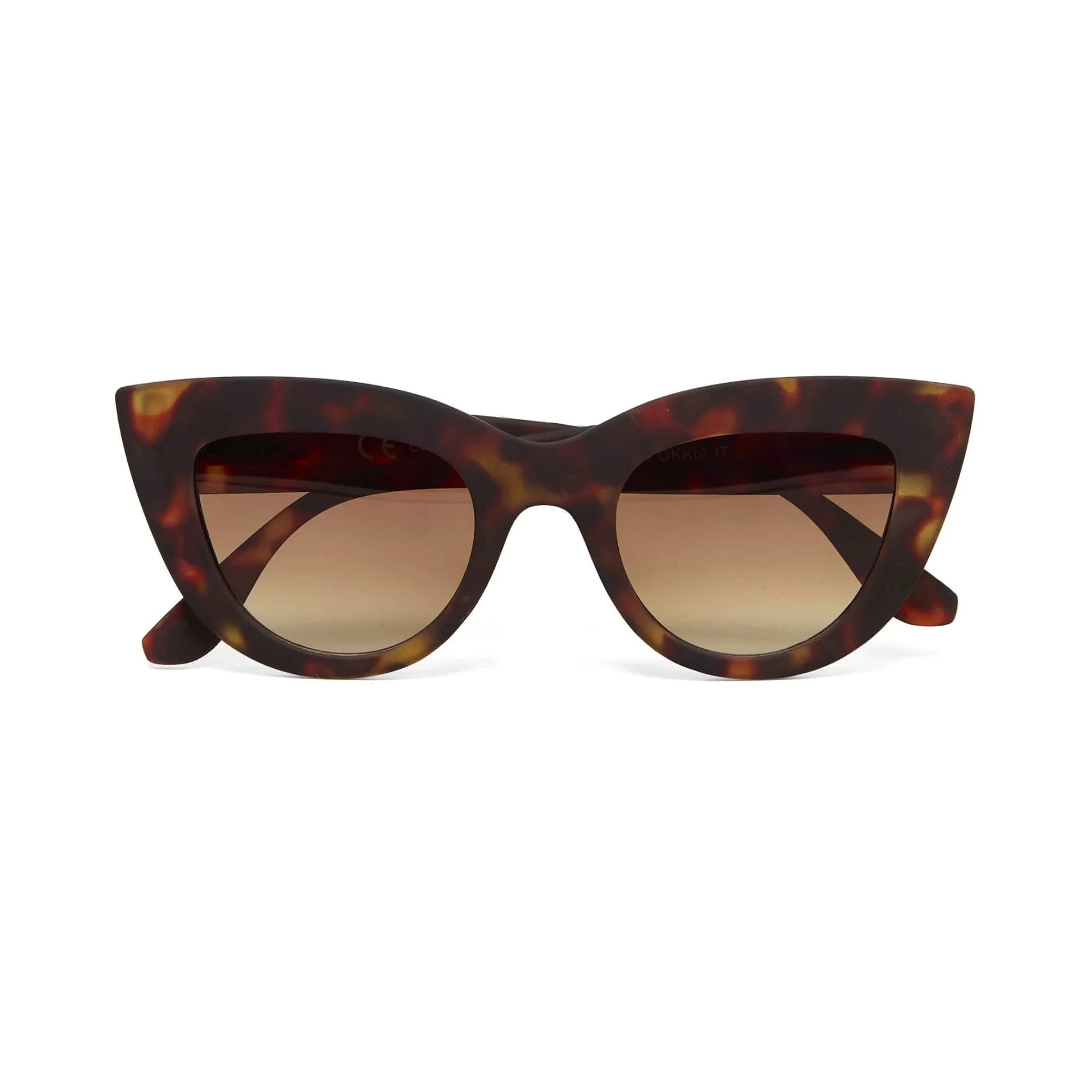 OKKIA Occhiale da Sole Premontato Gatto Big Frame Mod. Claudia Classic Havana