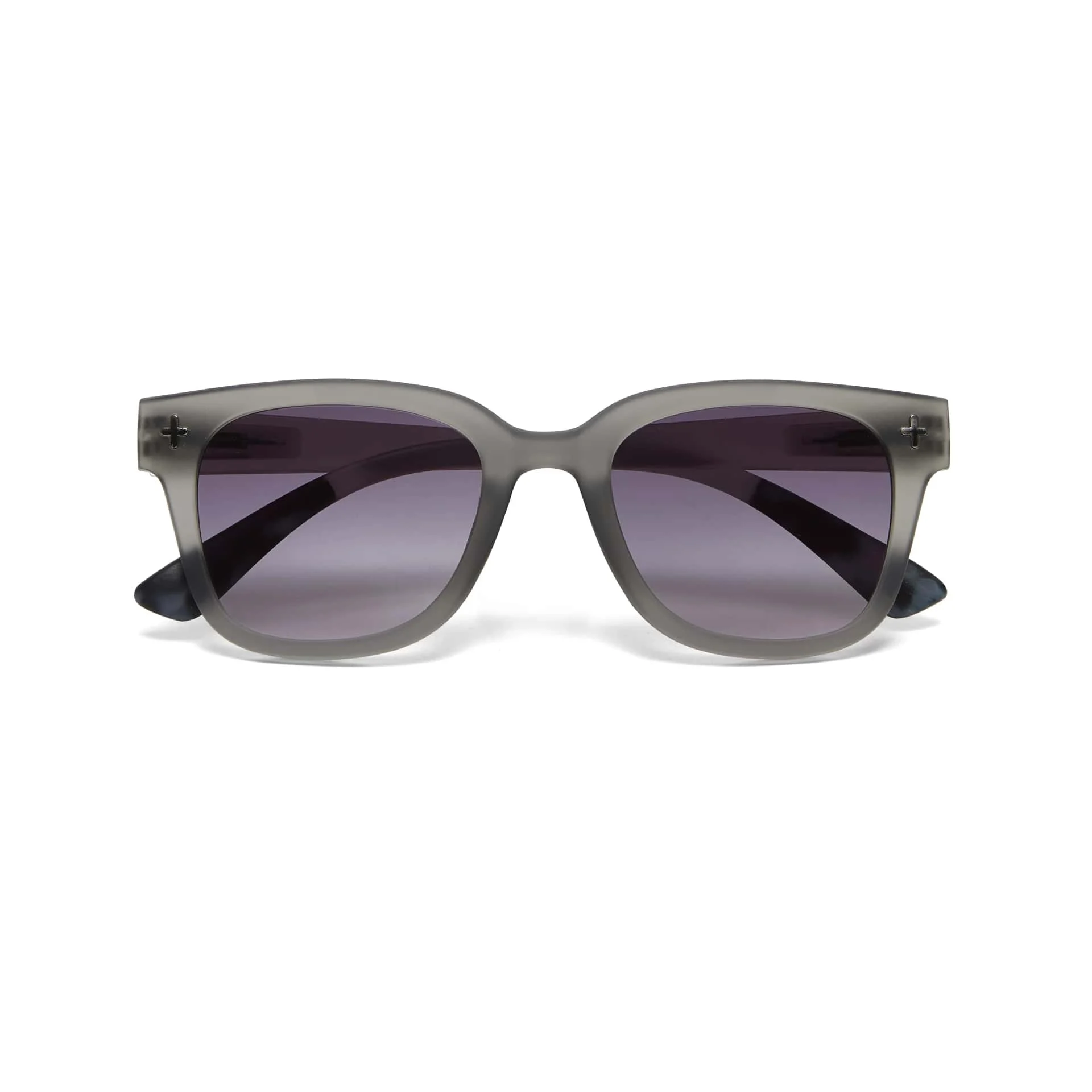 OKKIA Occhiale da Sole Premontato Mod. Giovanni Translucid Grey with Blue Havana Finals