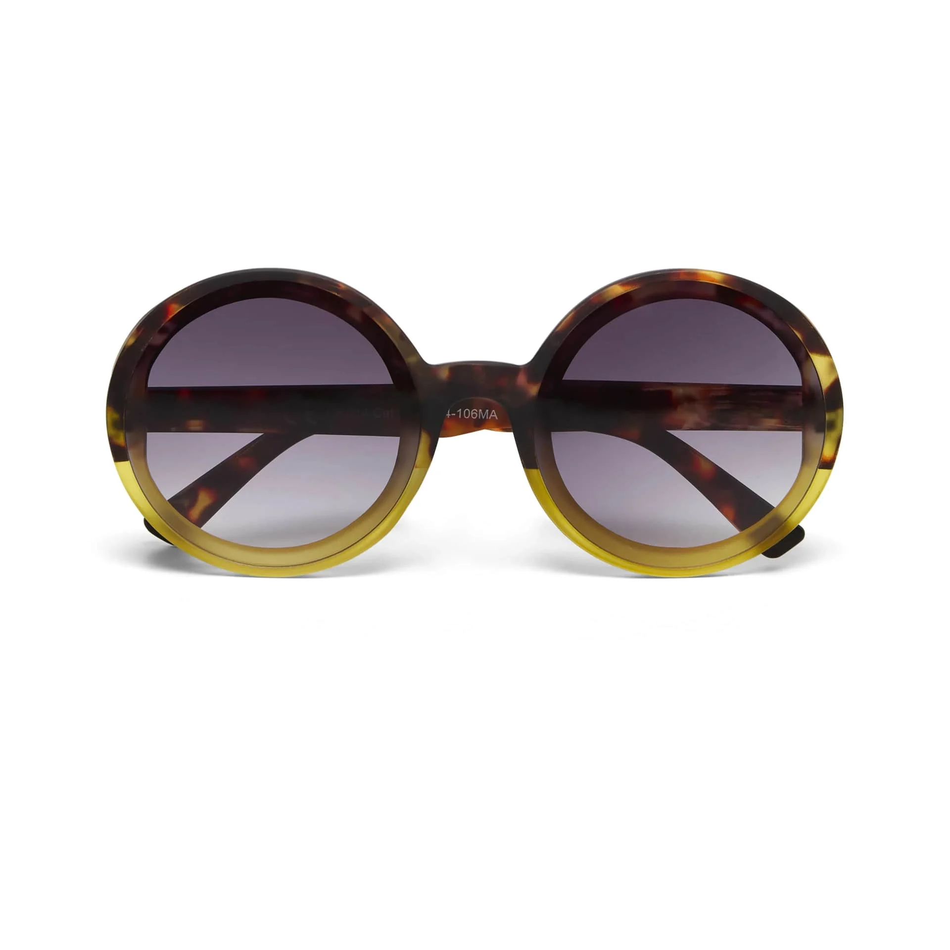 OKKIA Occhiale da Sole Premontato Mod. Monica Round Havana Yellow