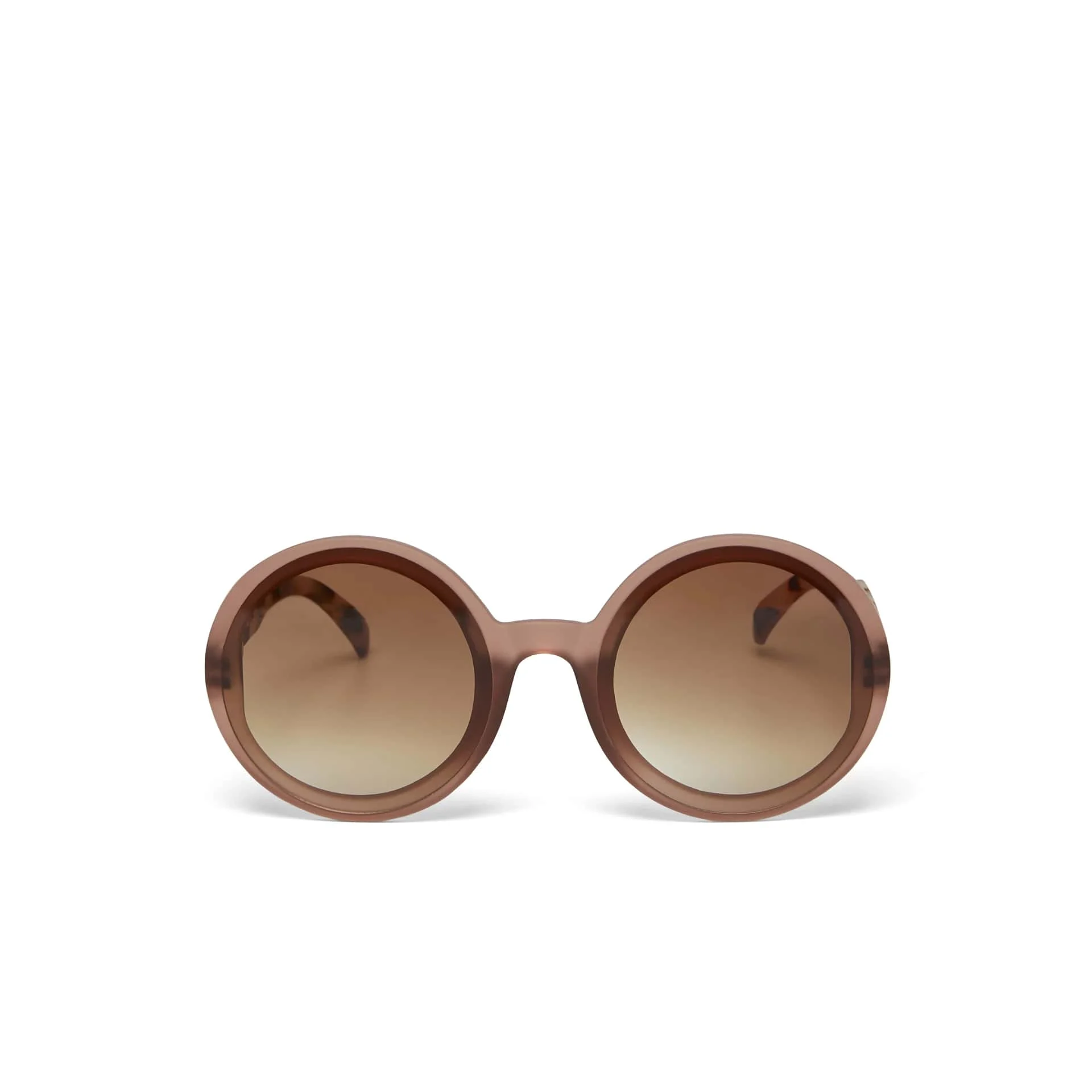 OKKIA Occhiale da Sole Premontato Mod. Monica Round Translucent Pink & Clear Havana
