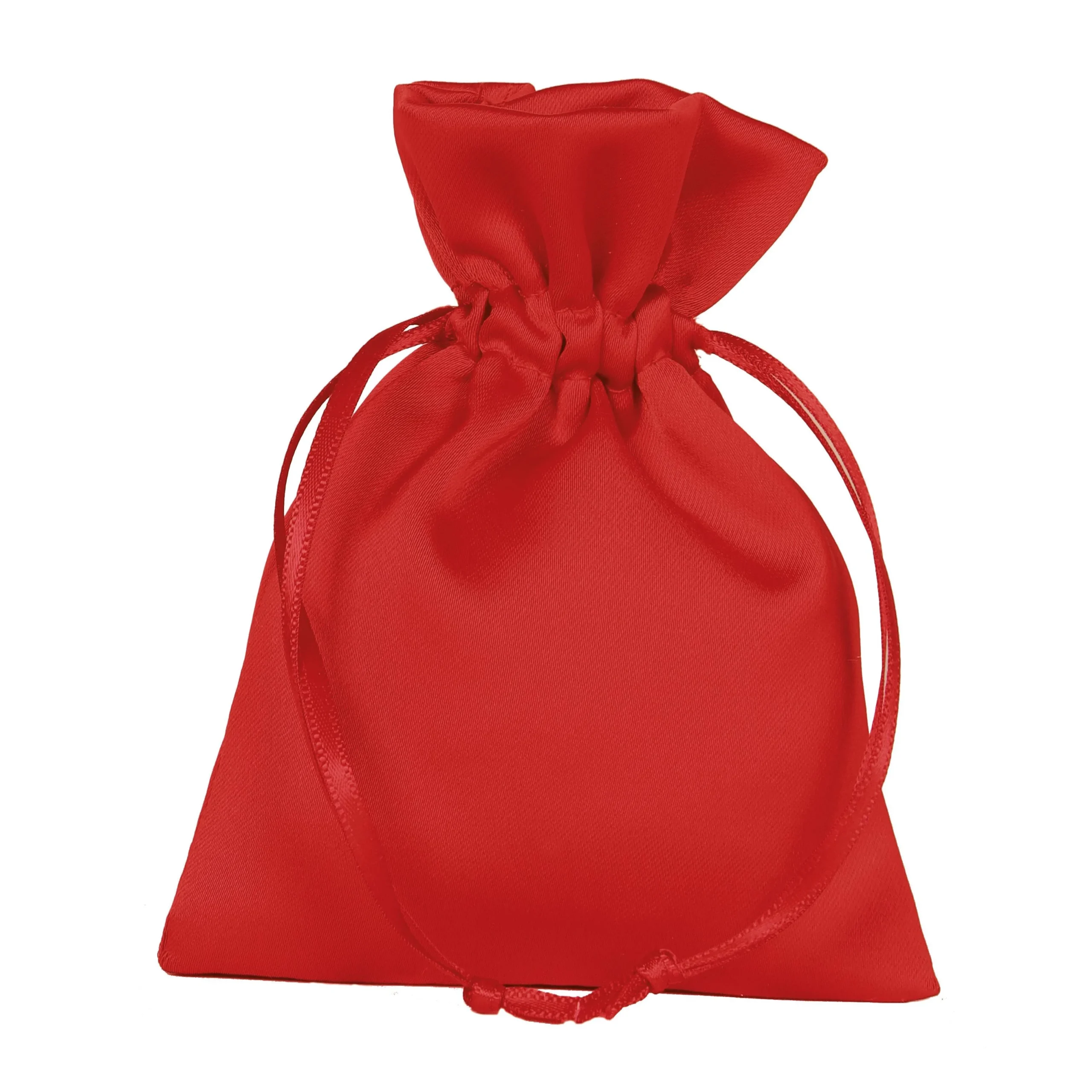 Piovaccari Bustina Matt Satin H 12 x 9 Cm Red Bomboniera 10 Pz