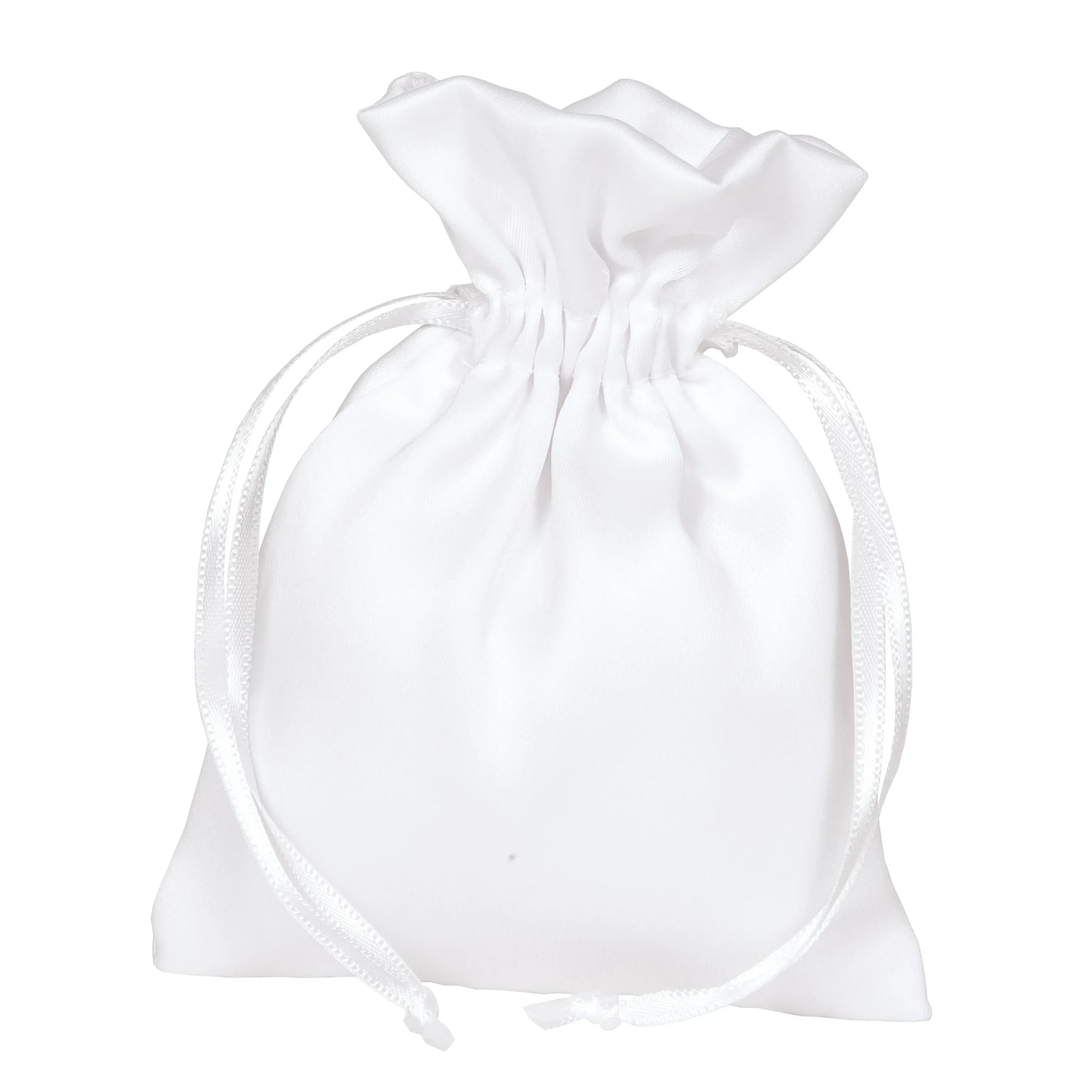Piovaccari Bustina Matt Satin H 12 x 9 Cm White Bomboniera 10 Pz