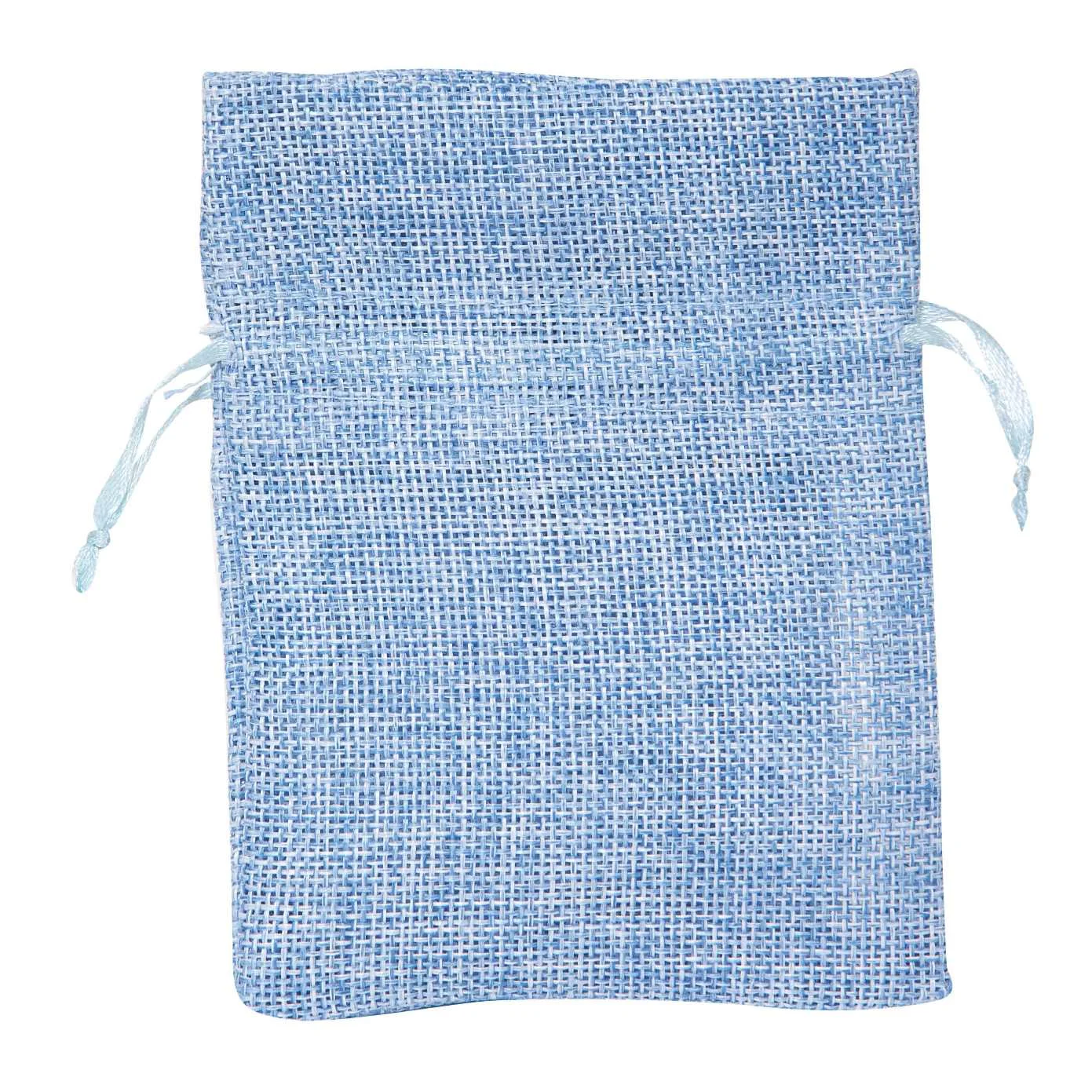 Piovaccari Bustina Portaconfetti Tela H 12 x 9 Cm Sky Blue 10 Pz