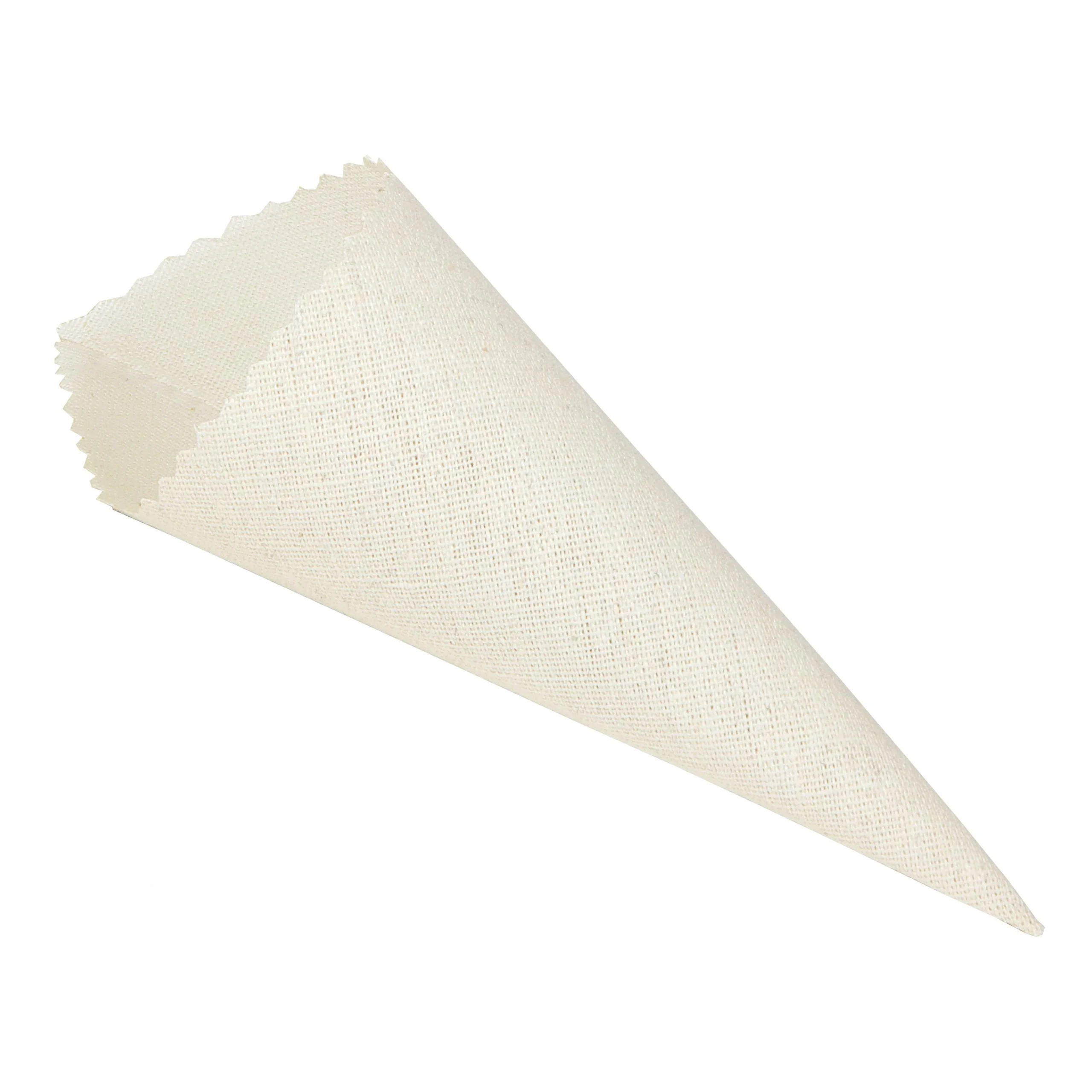 Piovaccari Cono Cotone Semplice D 6 x 18 Cm Crema 10 Pz