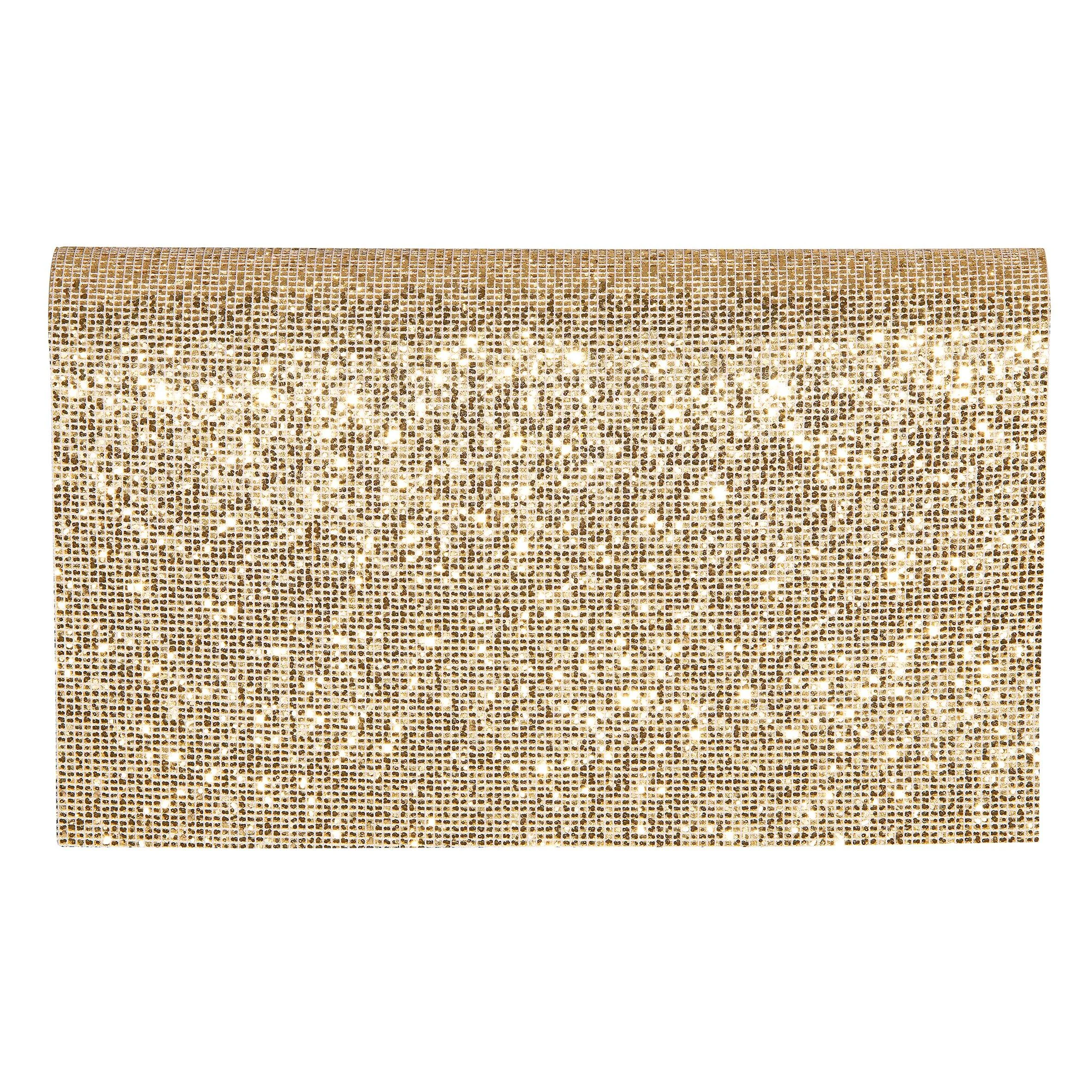 Piovaccari Runner di Natale Paris H 26 Cm L 2,5 Mt Gold