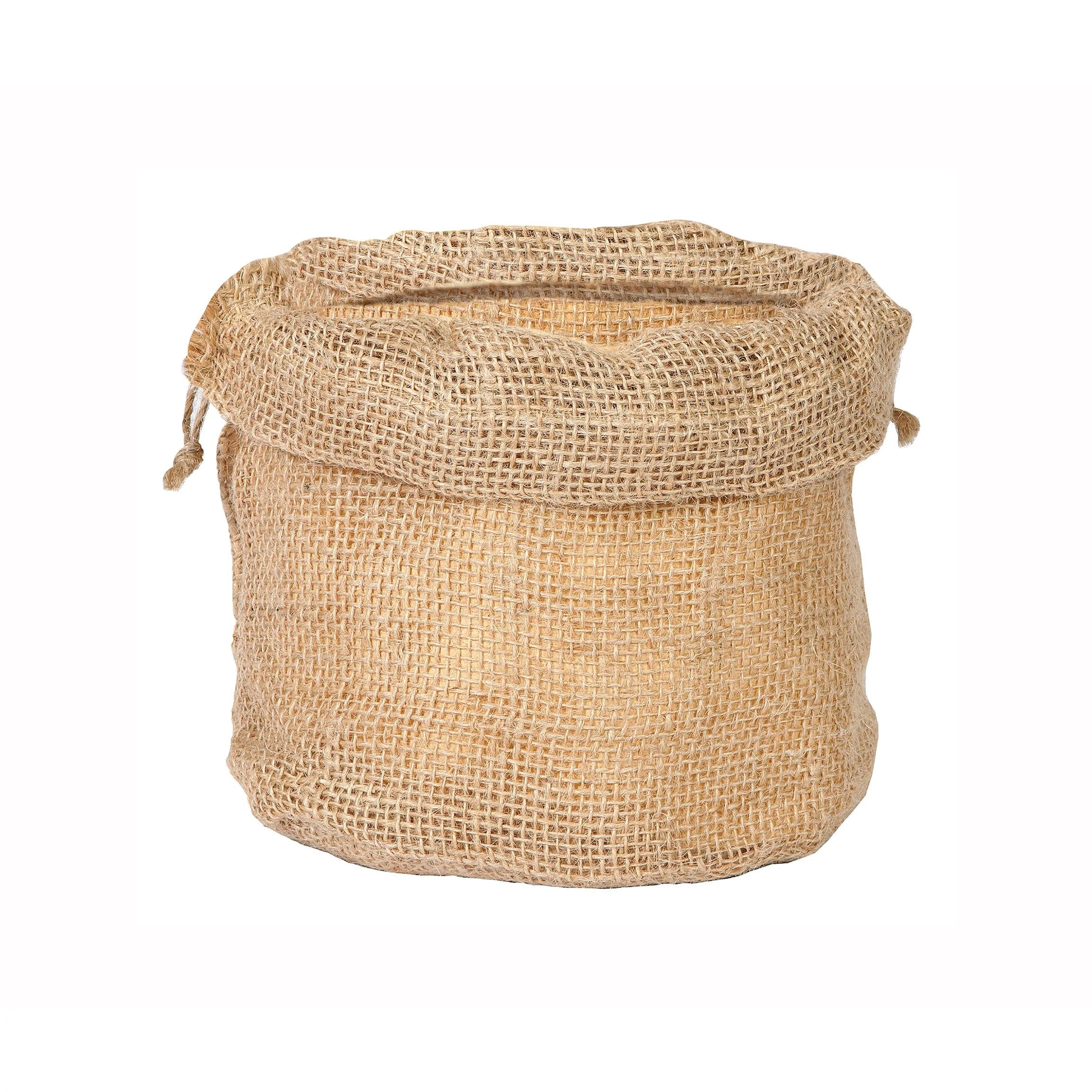 Piovaccari Sacco Juta Bag Natale H 18 Cm 15 x 15 Cm Natural