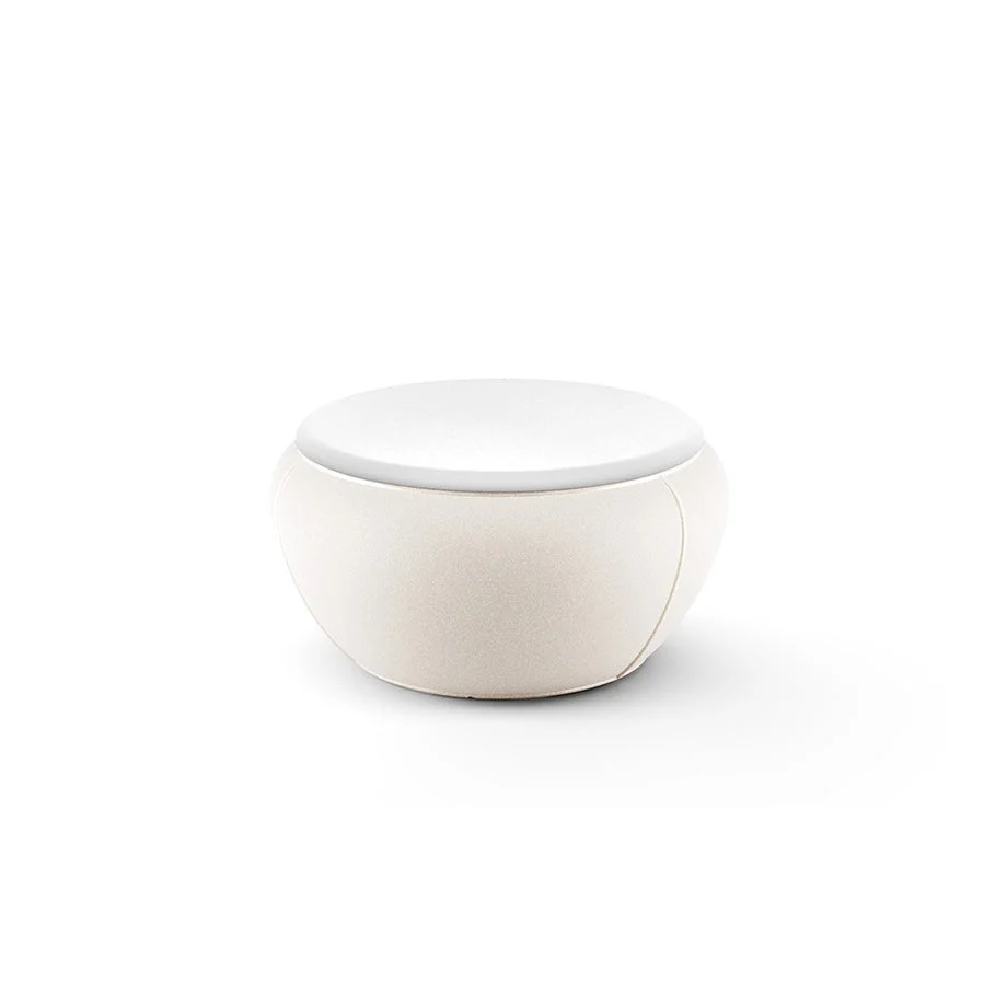 Plust Struttura Vela Caffe Table Light In & Out con Piano Bianco Light Tavolino Rotondo