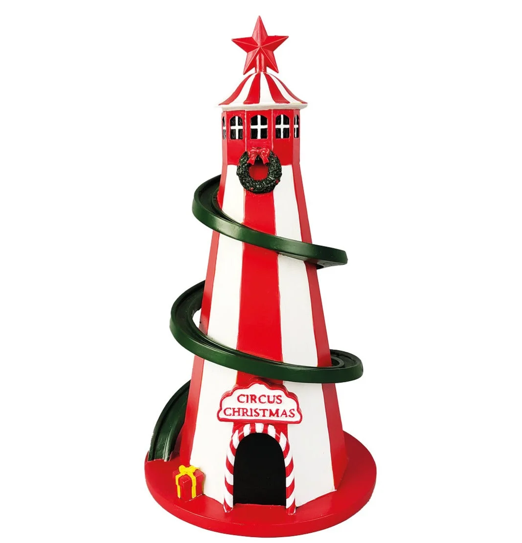 Preziosa Home Giostra Circo con Led Natale 16 x 15 x 32 Cm Poliresina Scatola Regalo