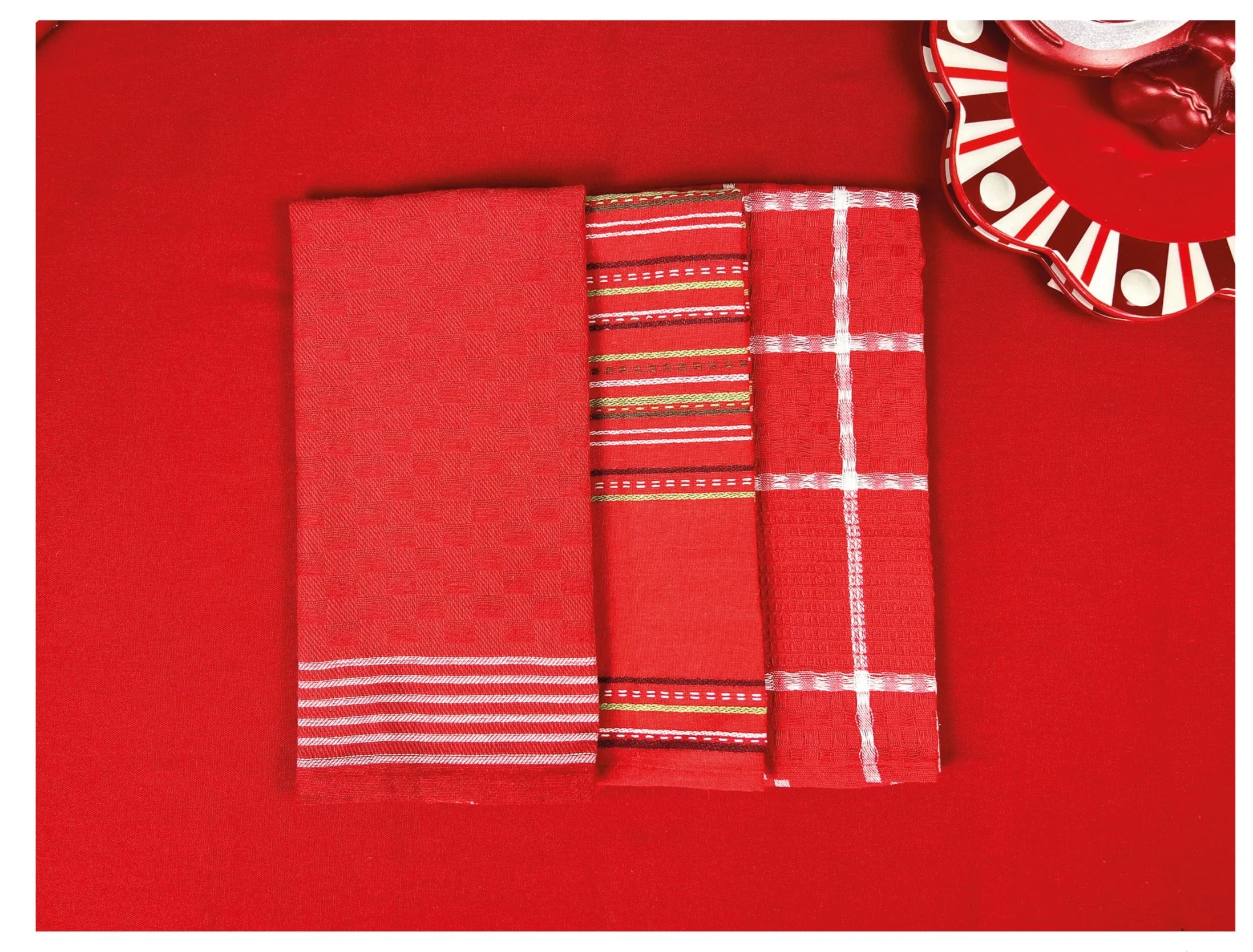 Preziosa Home Set 3 Strofinacci Nidone Natale 50 x 70 Cm Ass. Cotone 1 Pz