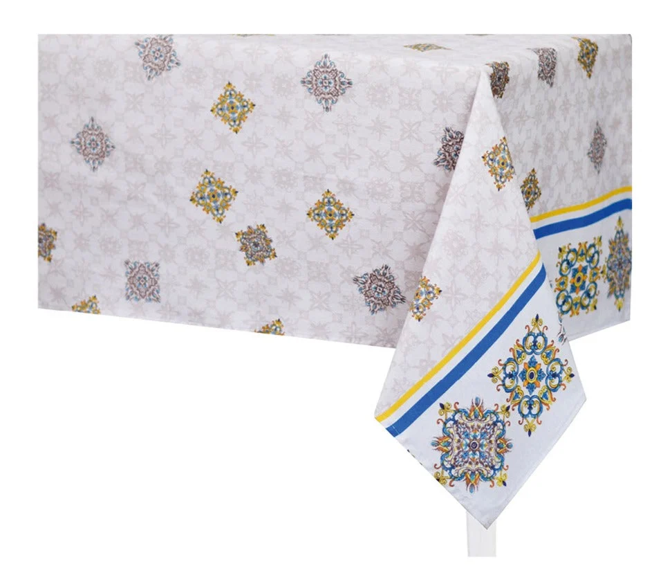 Preziosa Home Tovaglia Loneta 140 x 240 Cm Stampata Coccinelle e Cactus Ass. Cotone 1 Pz
