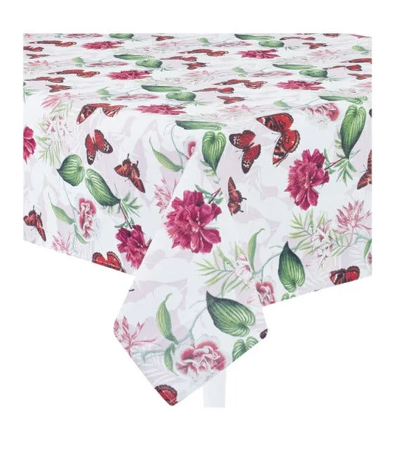 Preziosa Home Tovaglia Loneta 140 x 240 Cm Stampata Limoni e Farfalle Ass. Cotone 1 Pz