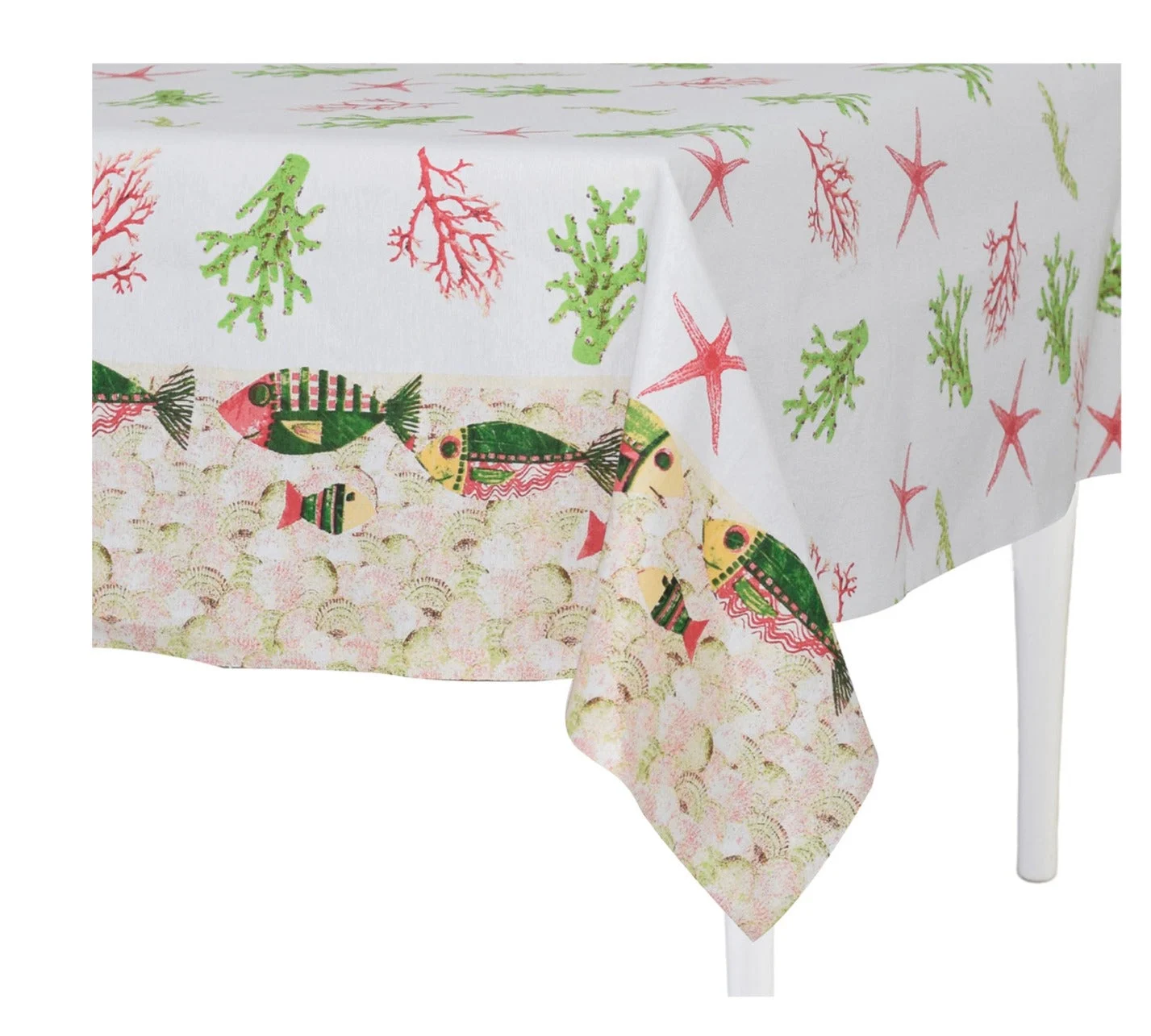 Preziosa Home Tovaglia Loneta 140 x 360 Cm Stampata Corallo Ass. Cotone 1 Pz