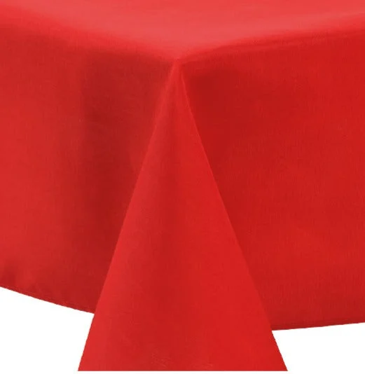 Preziosa Home Tovaglia Velluto Natale 140 x 240 Cm Tinta Unita Rosso
