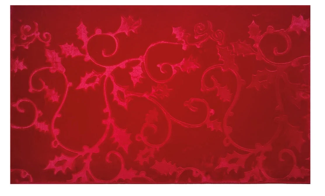 Preziosa Home Tappetto Velluto Scolpito Antiscivolo 50 x 80 Cm Ass. Rosso Verde Grigio 1 Pz