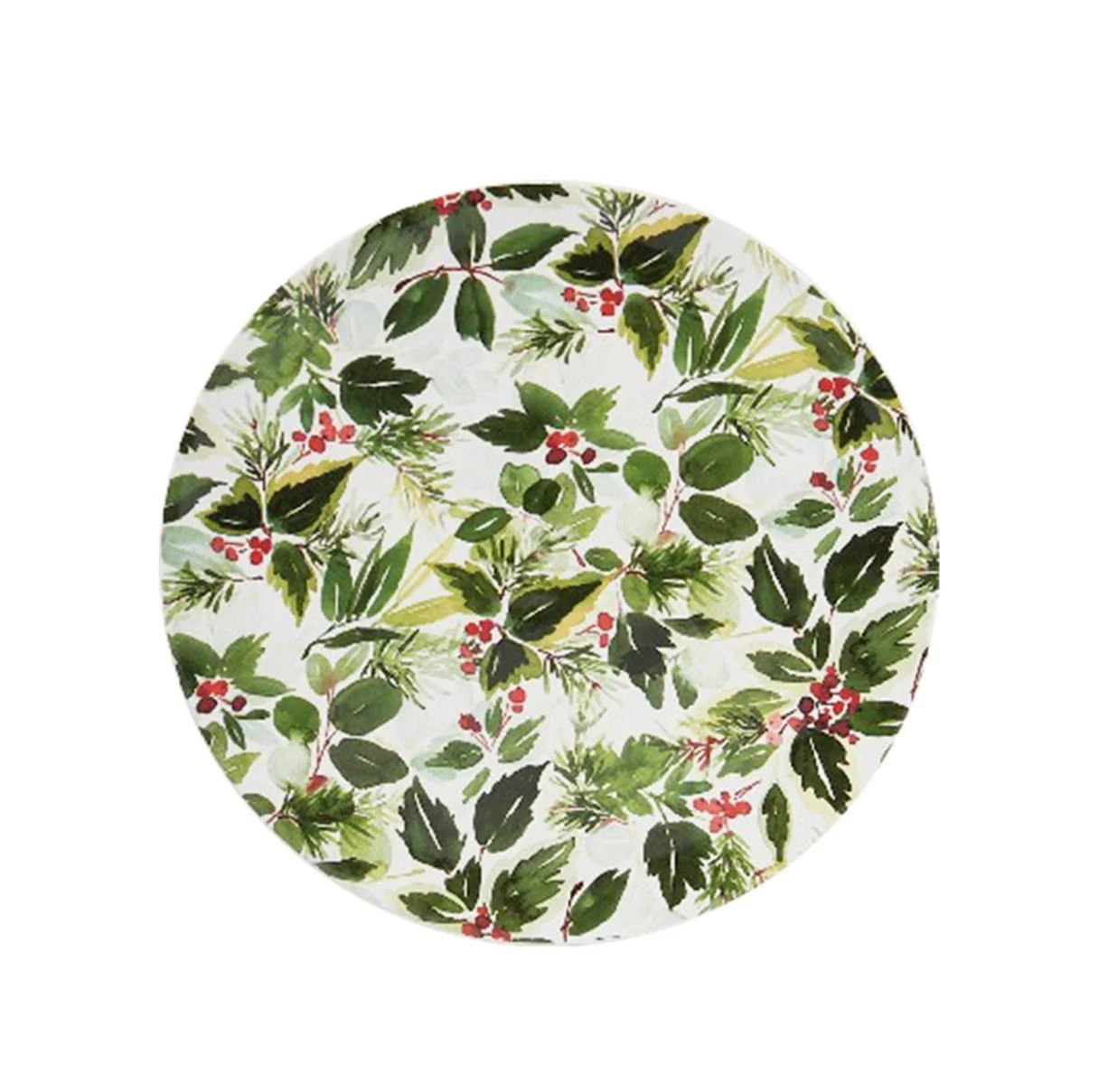 Preziosa Luxury Home Piatto Tondo Natale in Ceramica  D 26,6 Cm H 1,5 Cm Multicolor
