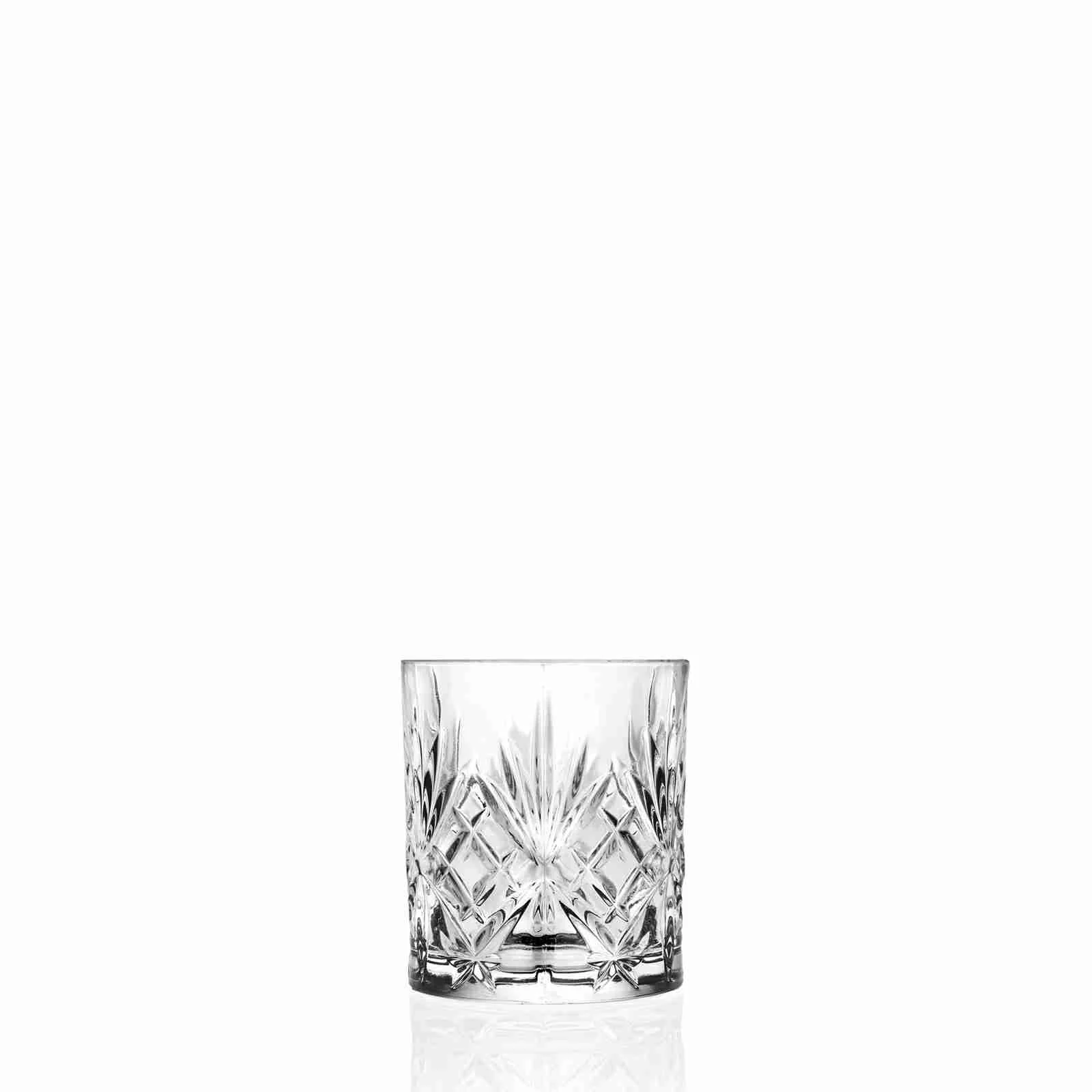 RCR Cristalleria Italiana Bicchiere Melodia - DOF - Tumbler Set da 6 Bicchieri in Vetro Cristallo