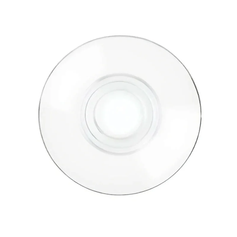 RCR Cristalleria Italiana Piattino Universale per Tazza Moka Vetro D 12,5 Cm Conf. 6 Pz