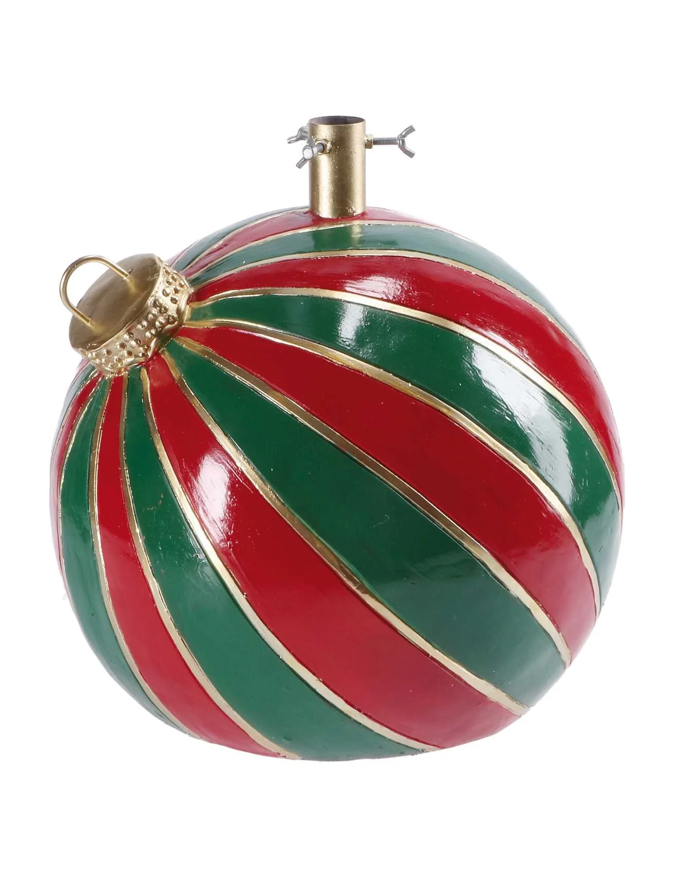 Ad Trend Base Albero di Natale Forma di Pallina D 42 Cm H 44 Cm Rosso Verde