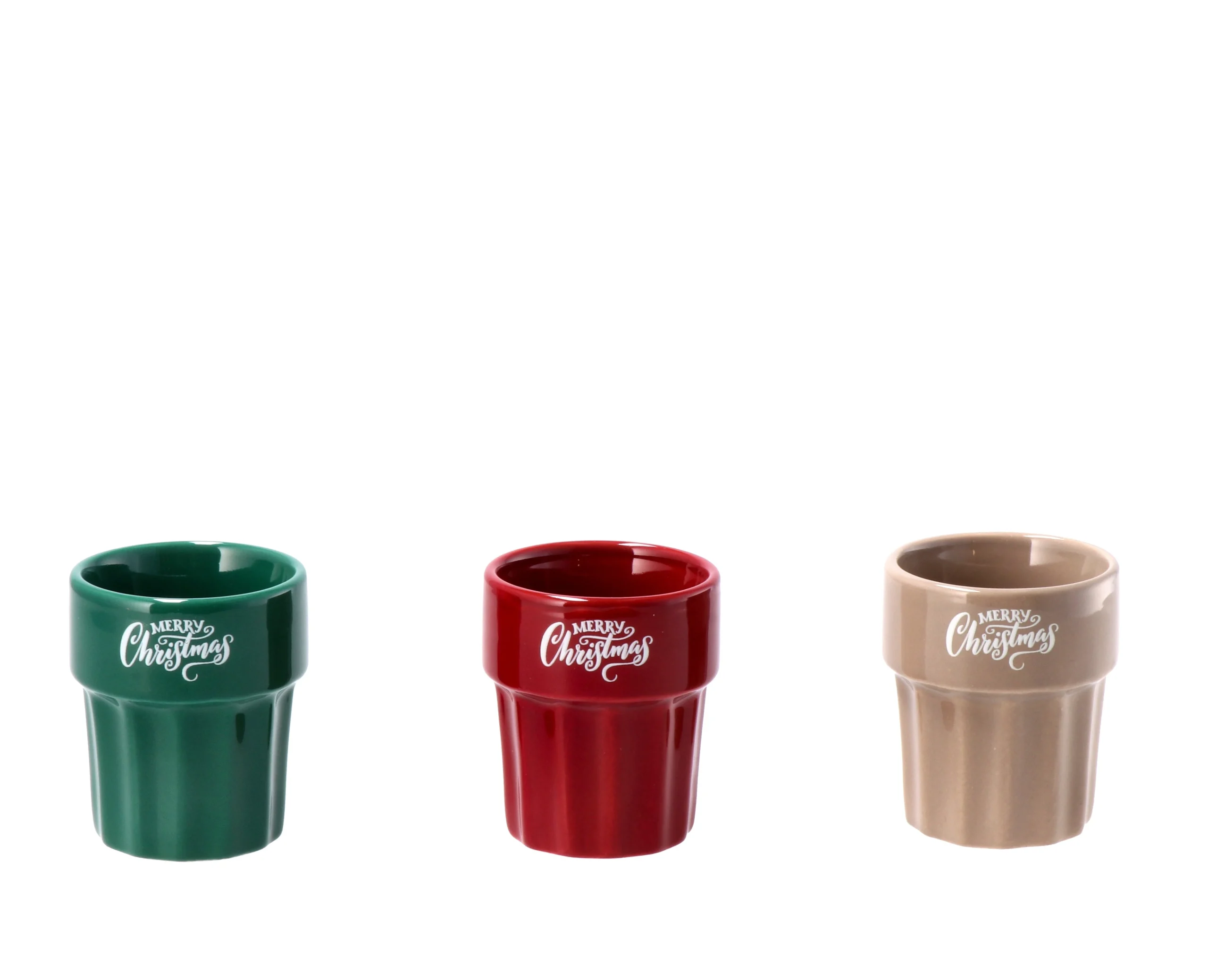 Ad Trend Bicchierino Natale Merry Christmas Ass. 90 Ml Rosso o Verde o Beige 1 Pz