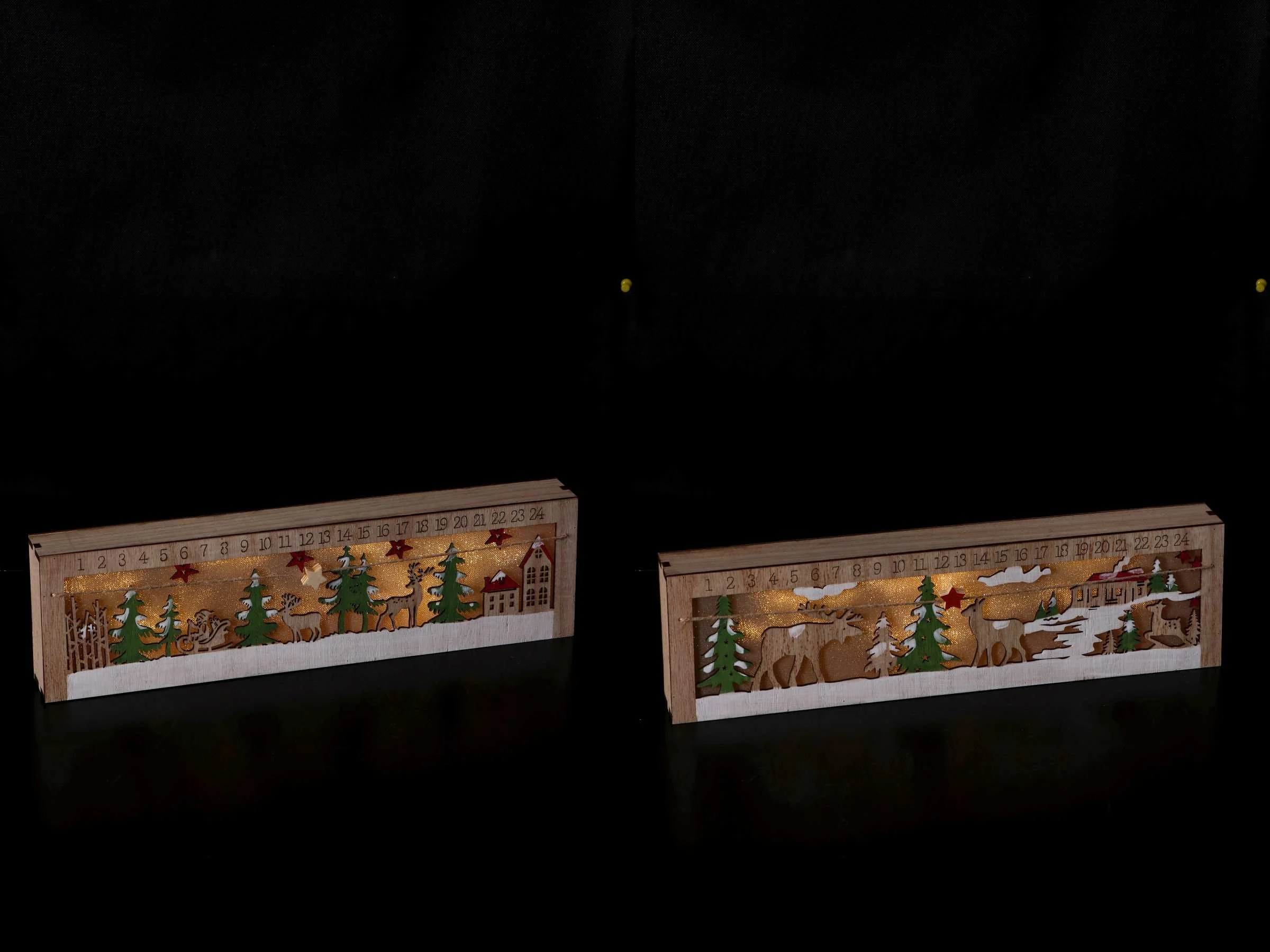 Ad Trend Calendario Avvento Natale Merry Christmas Ass. 8 Led 40 x 5 x 11 Cm Bianco 1 Pz