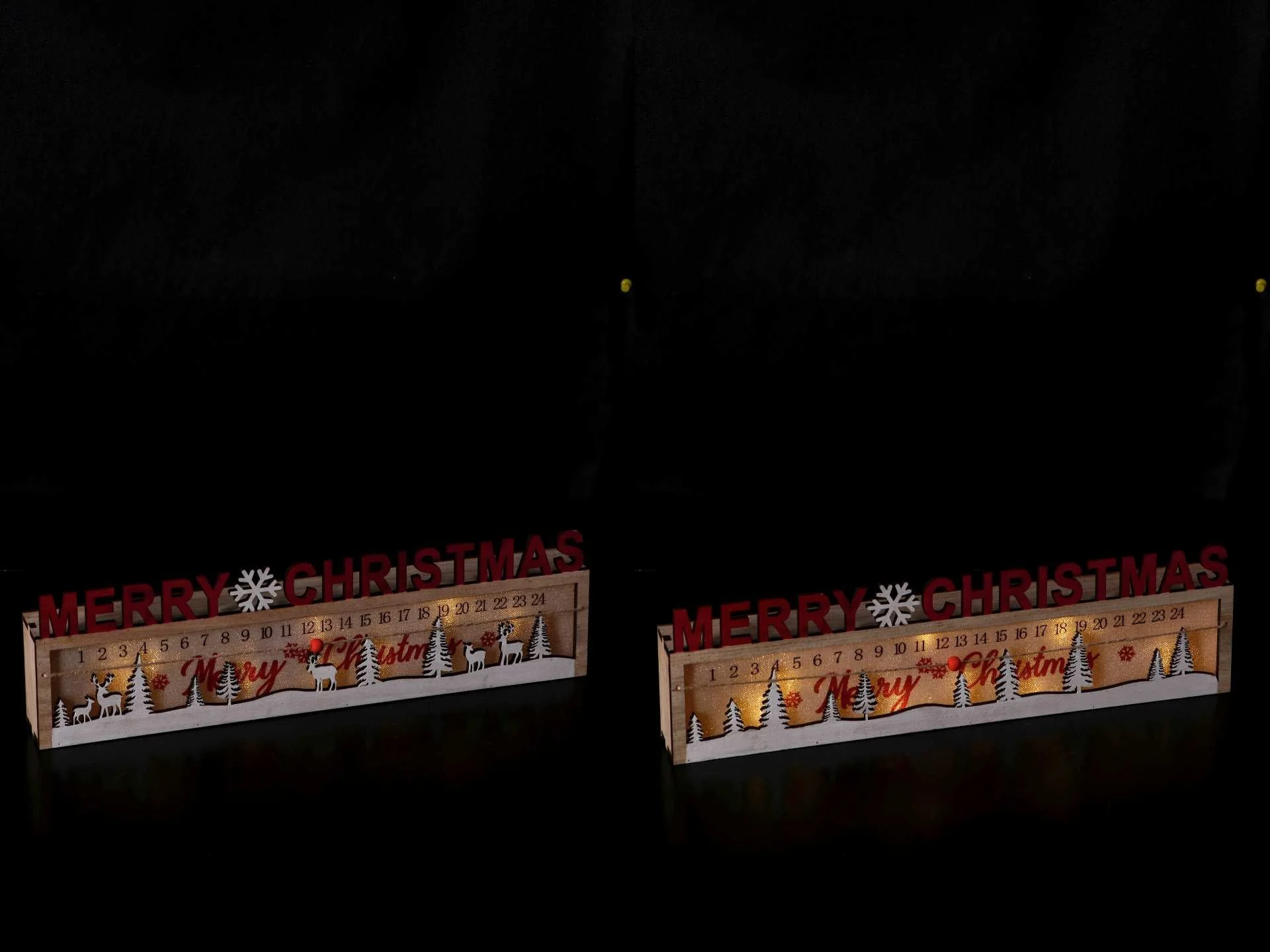 Ad Trend Calendario Avvento Natale Merry Christmas Ass. 8 Led 40 x 5 x 12 Cm Rosso 1 Pz