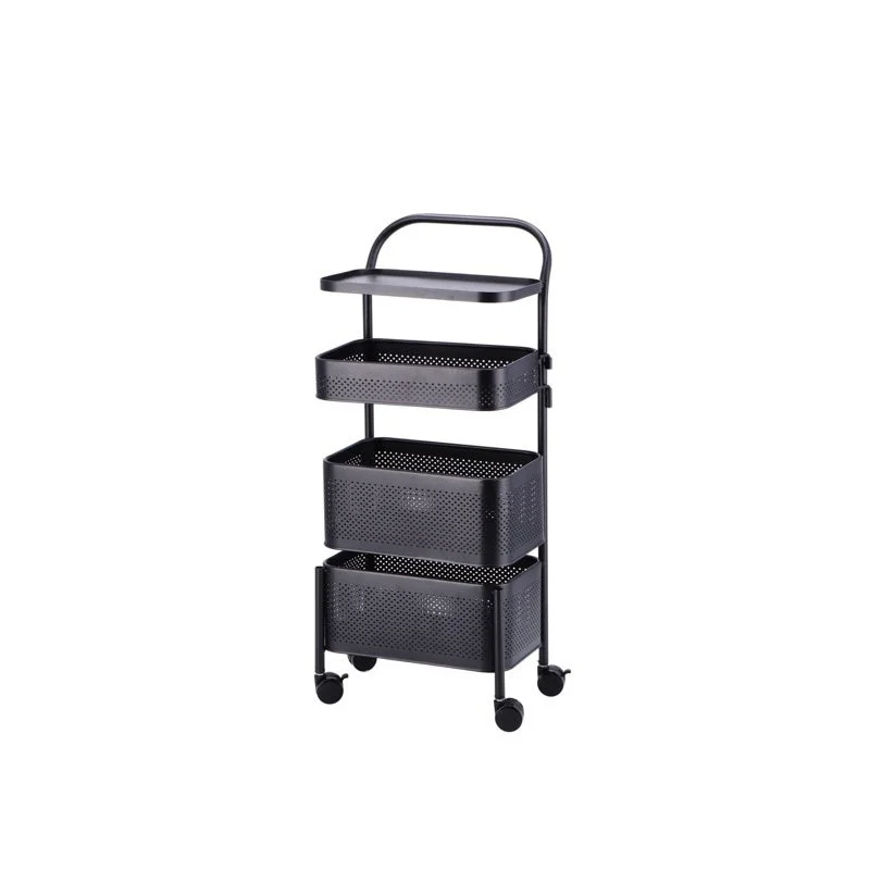 Ad Trend Carrello 1 Ripiano e 3 Ceste Ass. Acciaio 30 x 23 Cm H 71 Cm 1 Pz