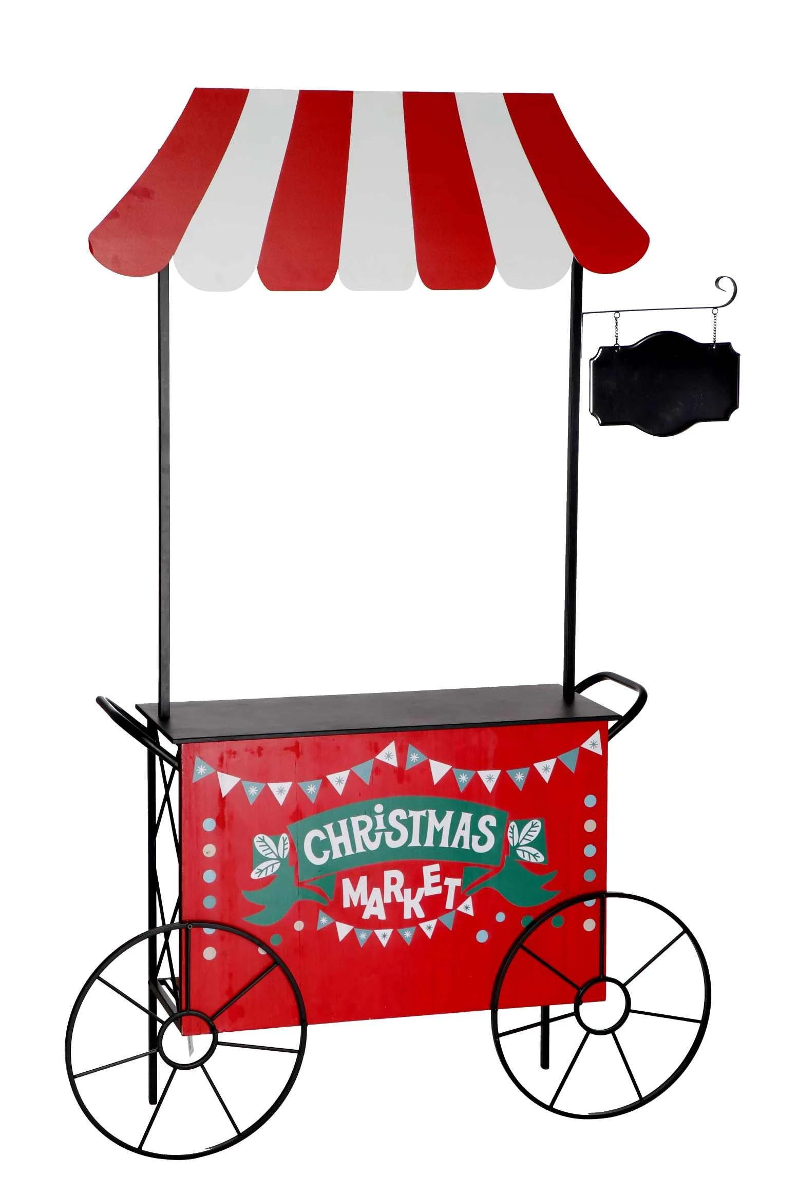 Ad Trend Carretto di Natale 149 x 39 Cm H 213 Cm in Ferro Rosso