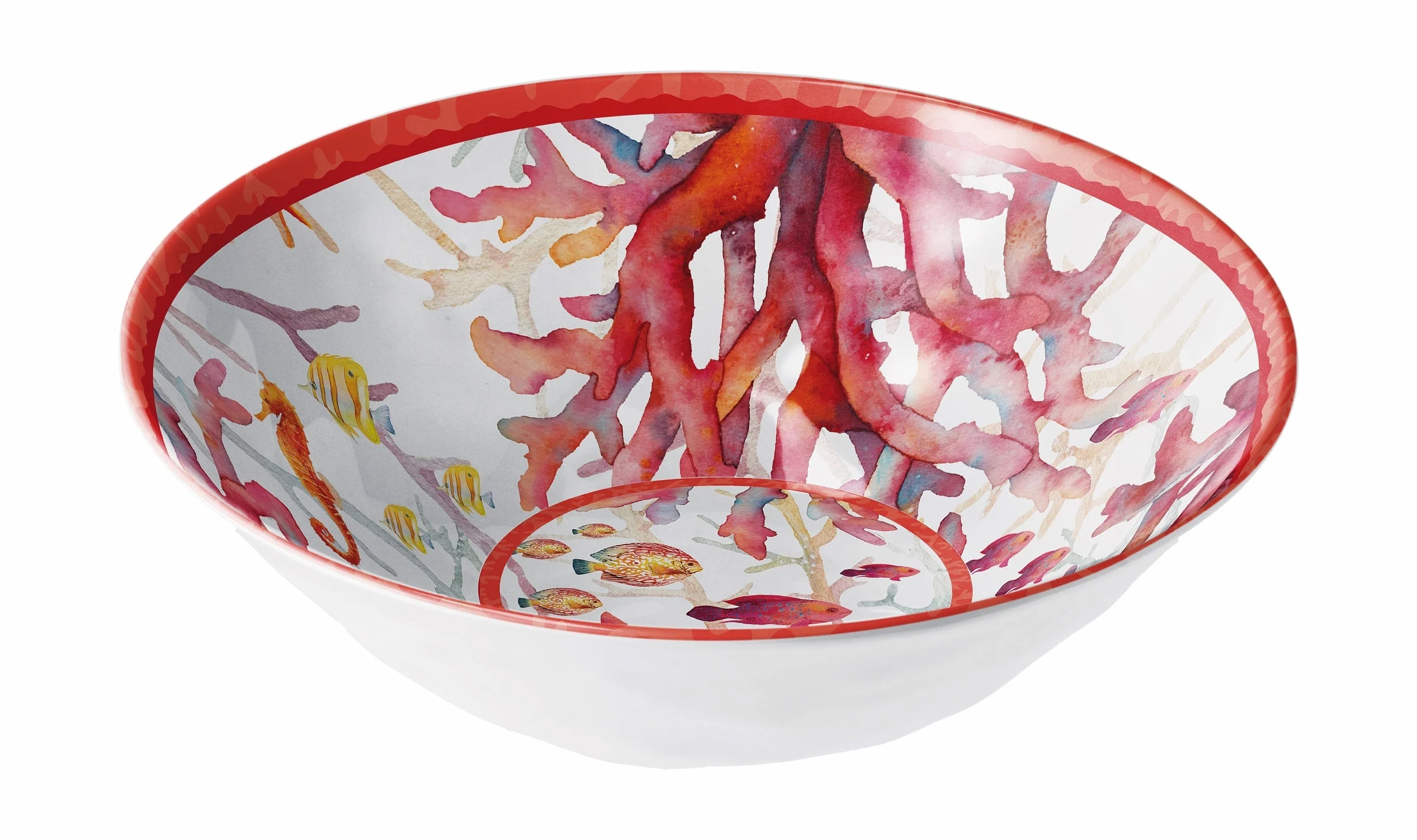 Ad Trend Ciotola Melamina Shell D 28 Cm H 9 Cm Rosso 1 Pz