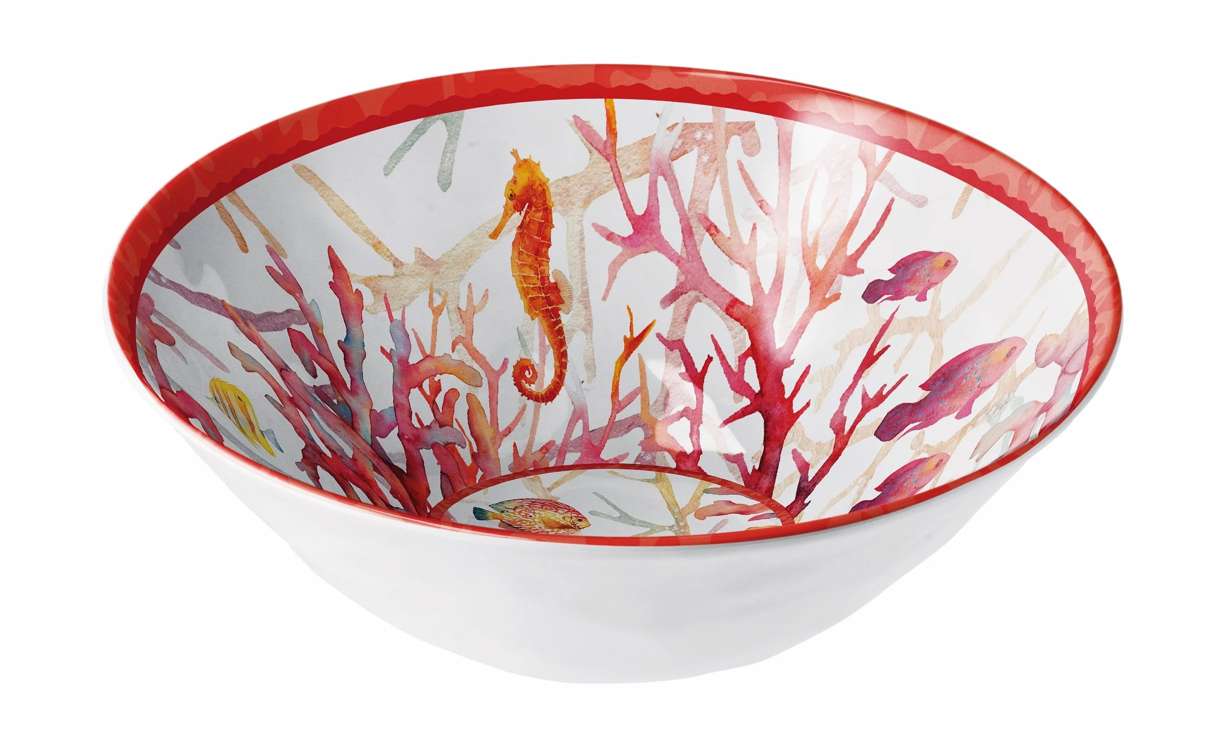 Ad Trend Ciotola Melamina Shell D 32 Cm H 11 Cm Rosso 1 Pz