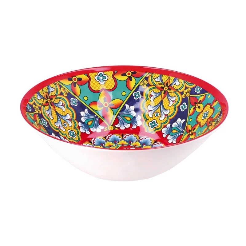 Ad Trend Ciotola Rian in Melamina D 36 Cm H 12 Cm Rosso Blu
