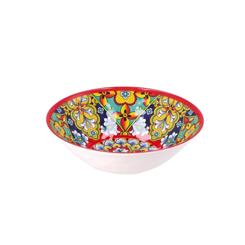 Ad Trend Ciotola Rian in Melamina D 28 Cm H 9 Cm Rosso Blu
