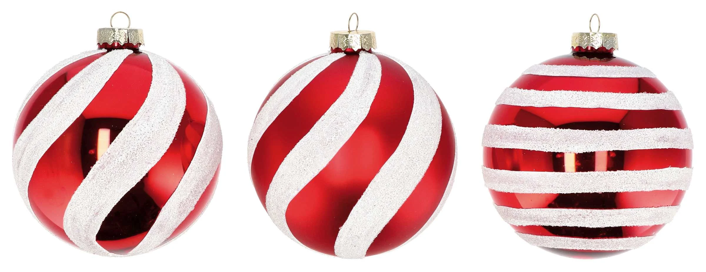 Ad Trend Pallina Natale D 12 Cm Vetro Ass. Bianco Rosso 1 Pz