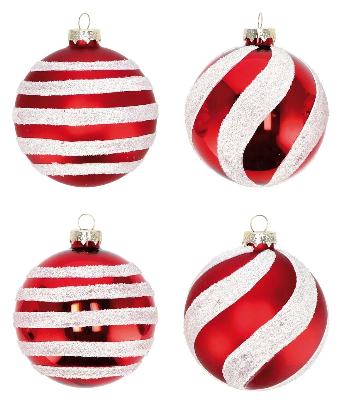Ad Trend Pallina Natale D 8 Cm Vetro Ass. Bianco Rosso 1 Pz