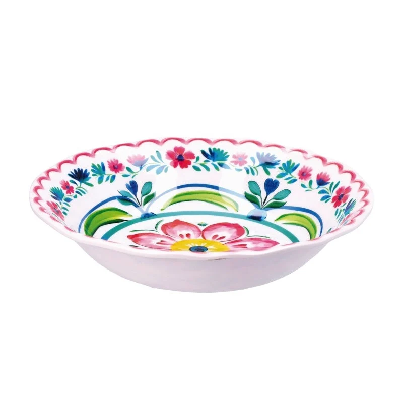 Ad Trend Piatto Fondo Glen in Melamina D 22 Cm H 5 Cm Multicolor