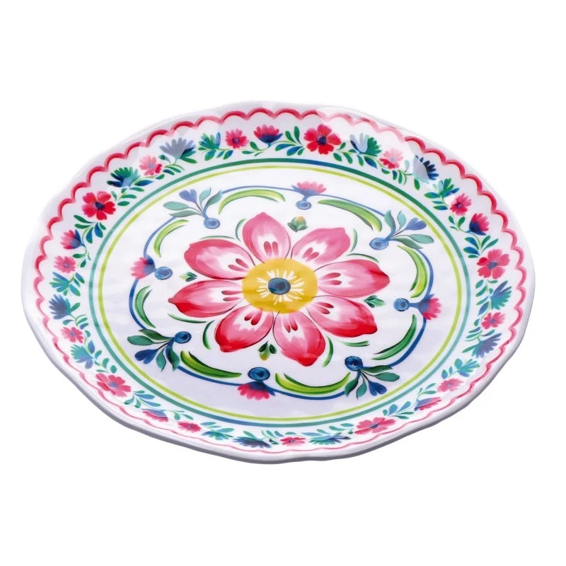 Ad Trend Piatto Piano Glen in Melamina D 28 Cm H 3 Cm Multicolor