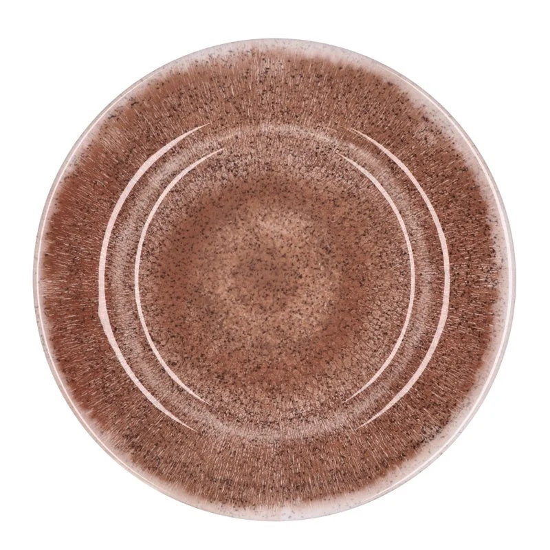 Ad Trend Piatto Piano in Melamina D 28 Cm H 3 Cm  Terra