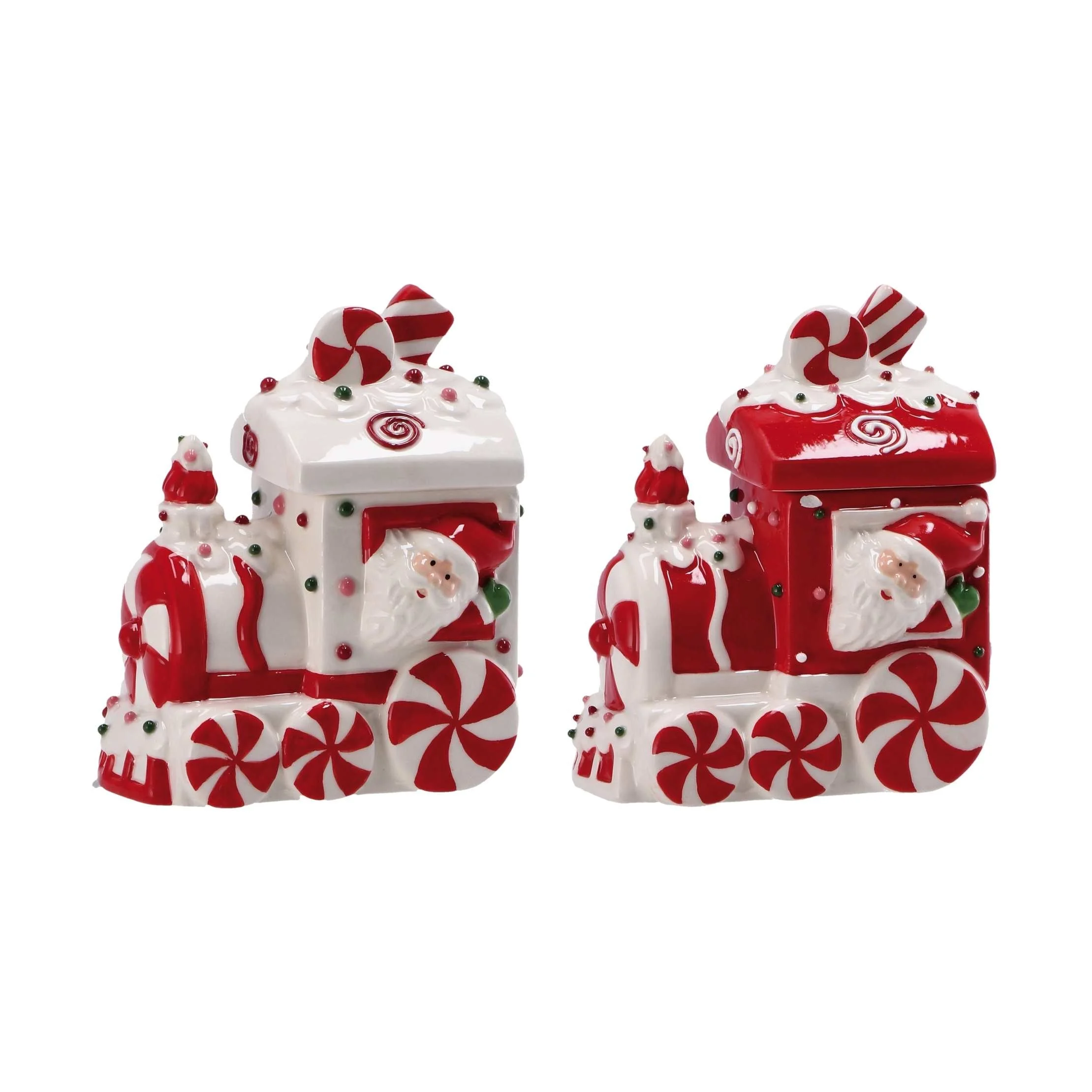Ad Trend Scatola Natale 10 x 7 Cm H 13 Cm Ceramica Ass. Bianco Rosso 1 Pz