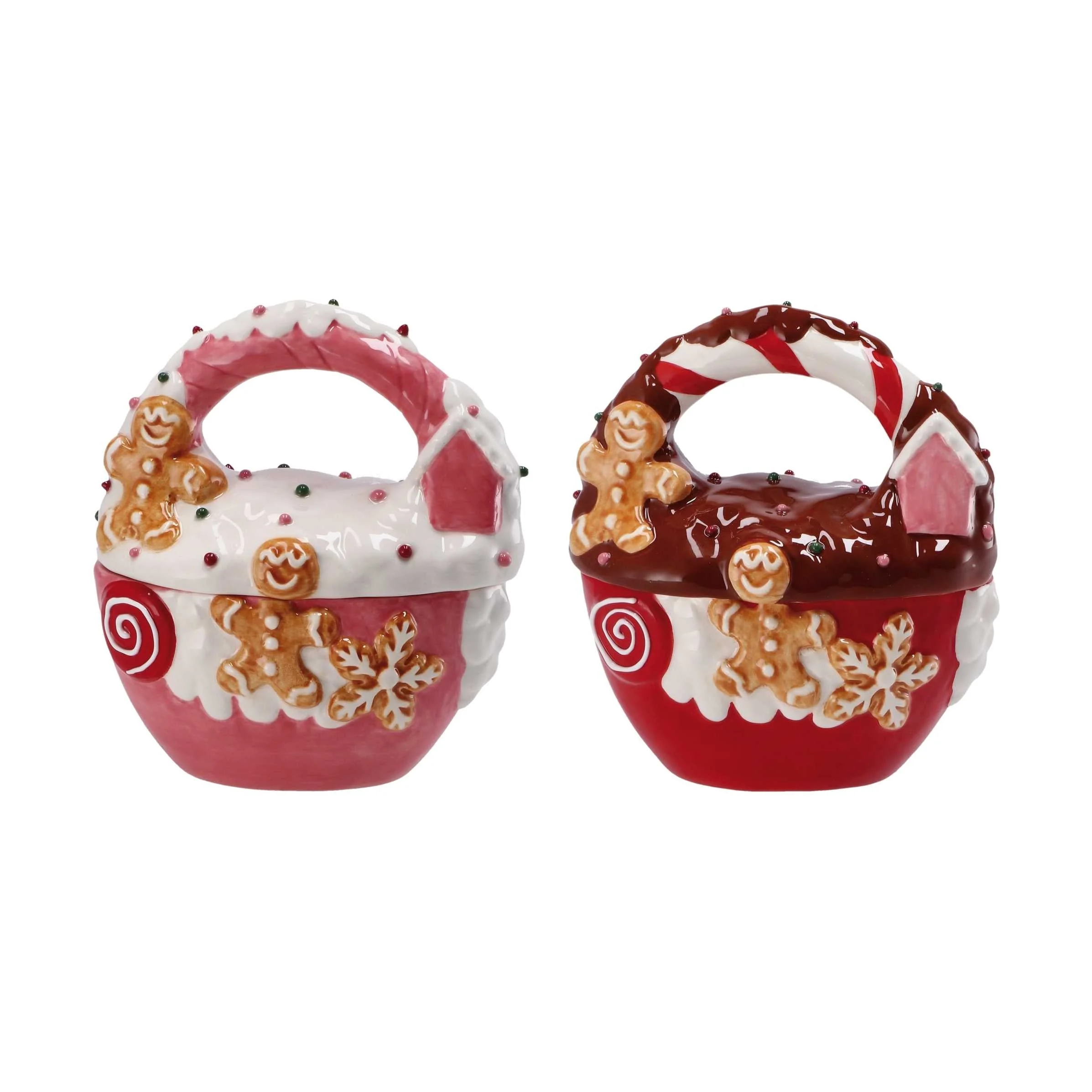 Ad Trend Scatola Natale 13 x 8 Cm H 14 Cm Ceramica Ass. Rosso 1 Pz