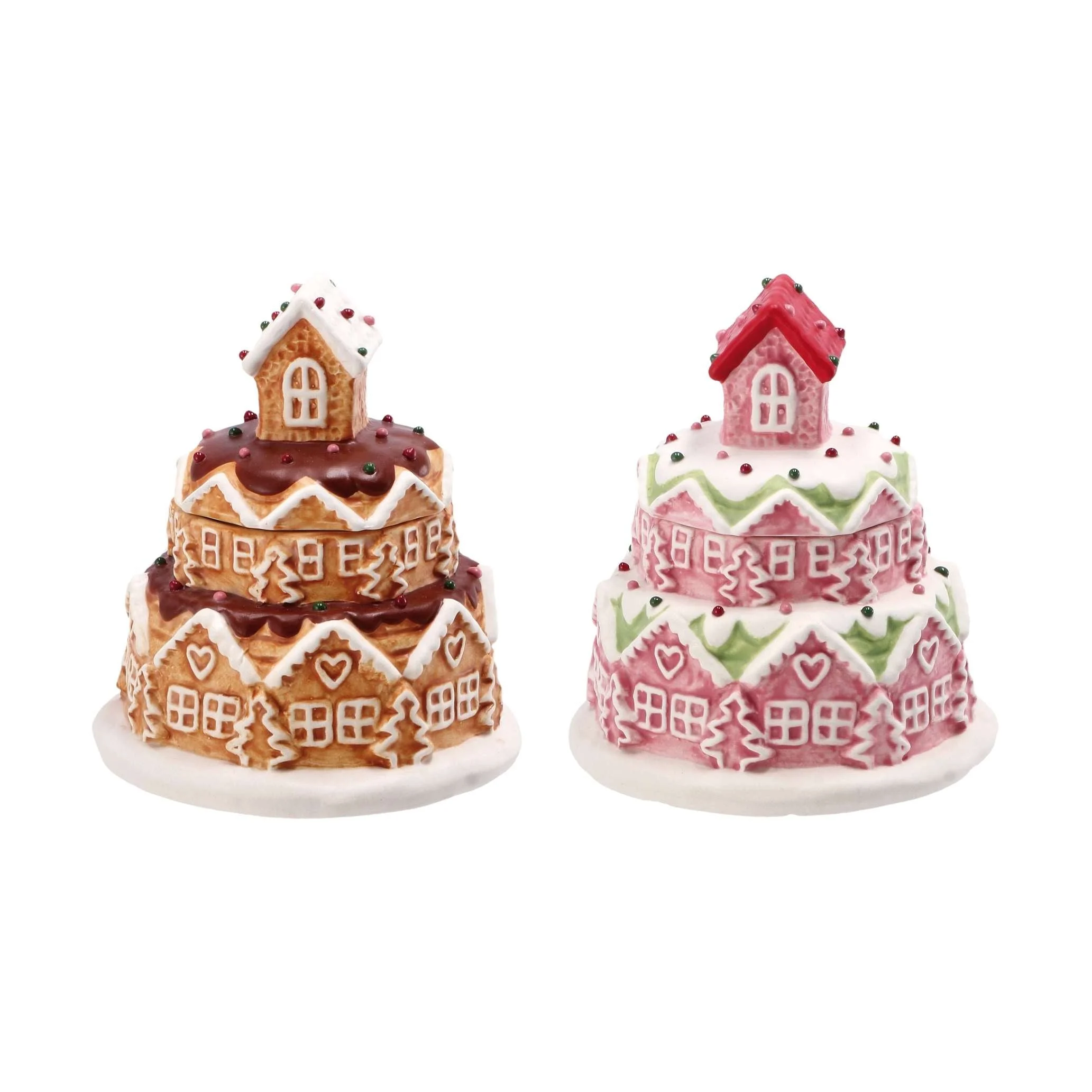 Ad Trend Scatola Natale D 11 Cm H 13 Cm Ceramica Ass. Rosa o Nocciola 1 Pz