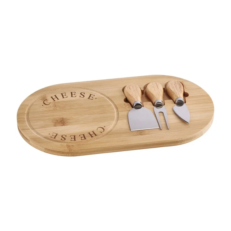 Ad Trend Tagliere Formaggio con 3 Coltelli 33 x 18 Cm