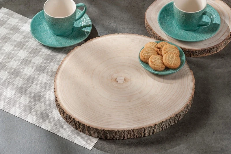 Ad Trend Tagliere in Legno Rotondo D 33 Cm