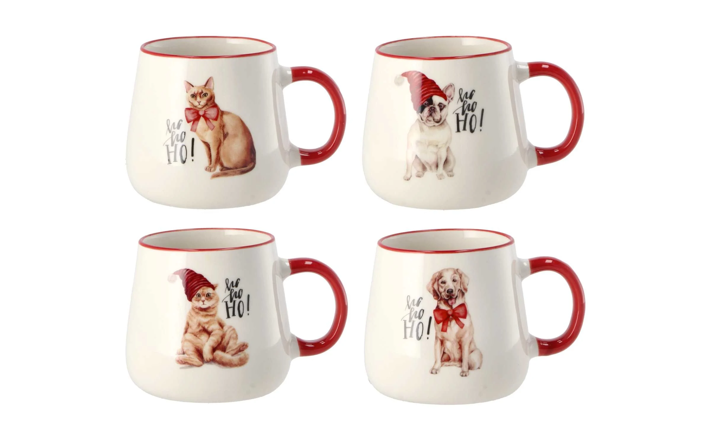 Ad Trend Tazza di Natale Porcellana 360 Ml D 10 Cm H 9 Cm Ass. Rosso Bianco 1 Pz