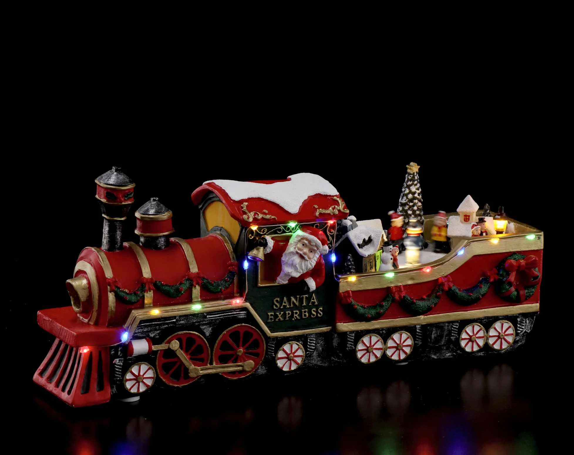 Ad Trend Trenino con Paesino di Natale con 18 Led 38 x 11 x 16 Cm Multicolor