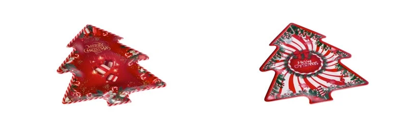 Ad Trend Vassoio in Melamina Decoro Albero di Natale Ass. 28 x 35,5 x 1,5 Cm Rosso 1 Pz