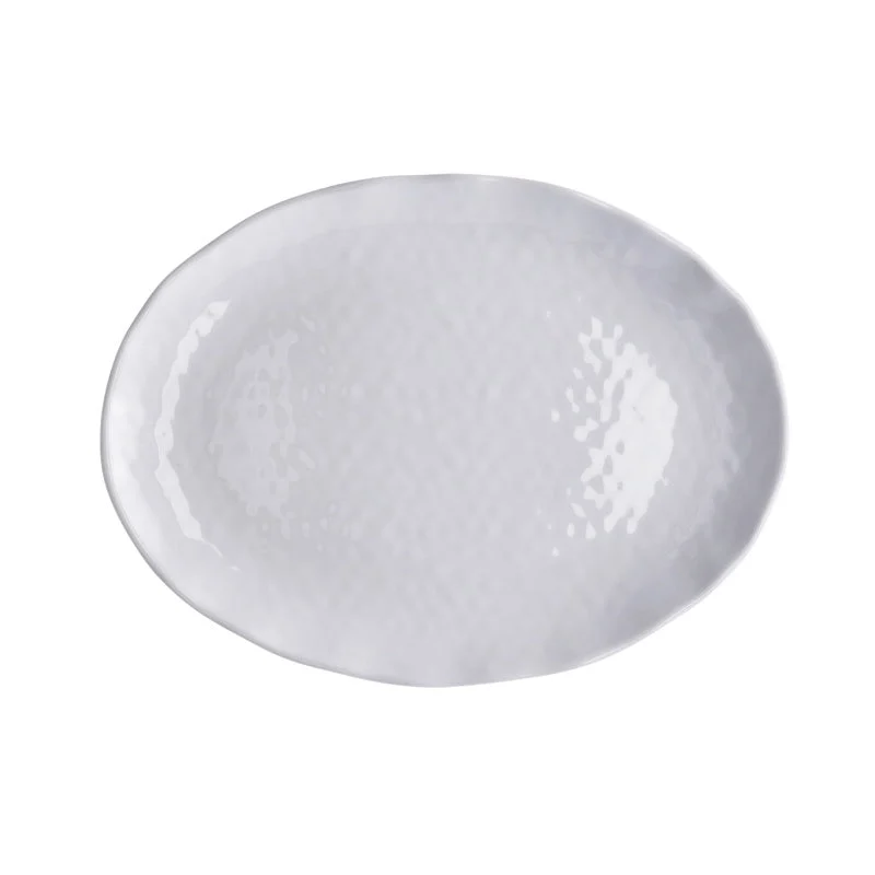 Ad Trend Vassoio Ovale in Melamina 40 x 30 x 3 Cm Bianco