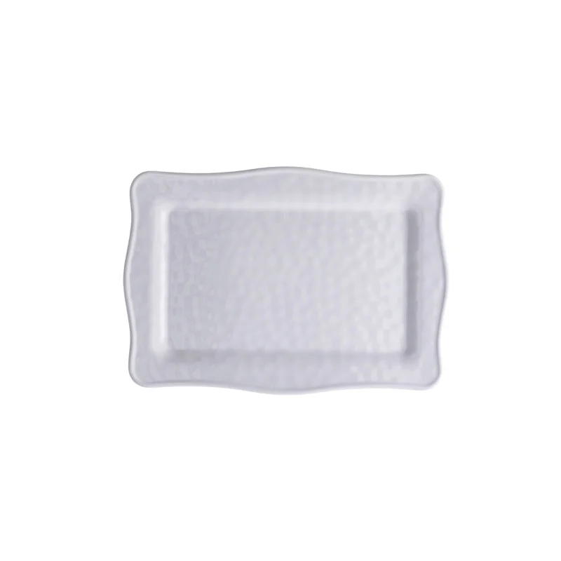 Ad Trend Vassoio Rettangolare in Melamina 30 x 21 x 2 Cm Bianco