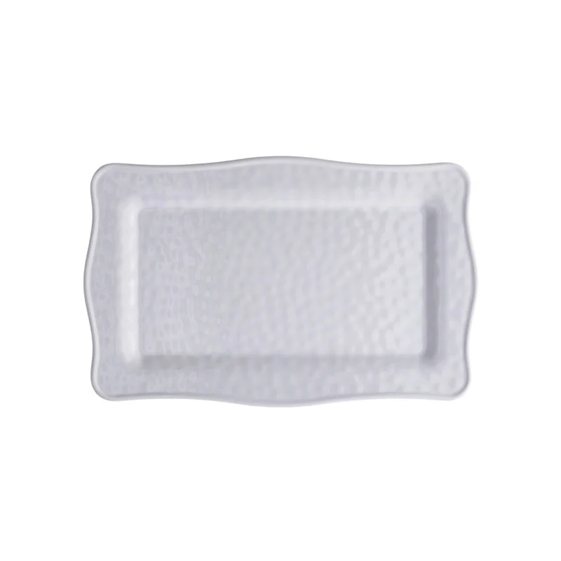Ad Trend Vassoio Rettangolare in Melamina 36 x 23 x 2 Cm Bianco