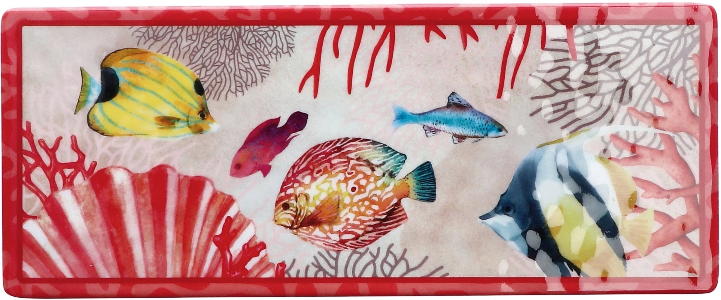 Ad Trend Vassoio Rettangolare Melamina Alyssa 27 x 11 Cm H 2 Cm Rosso 1 Pz